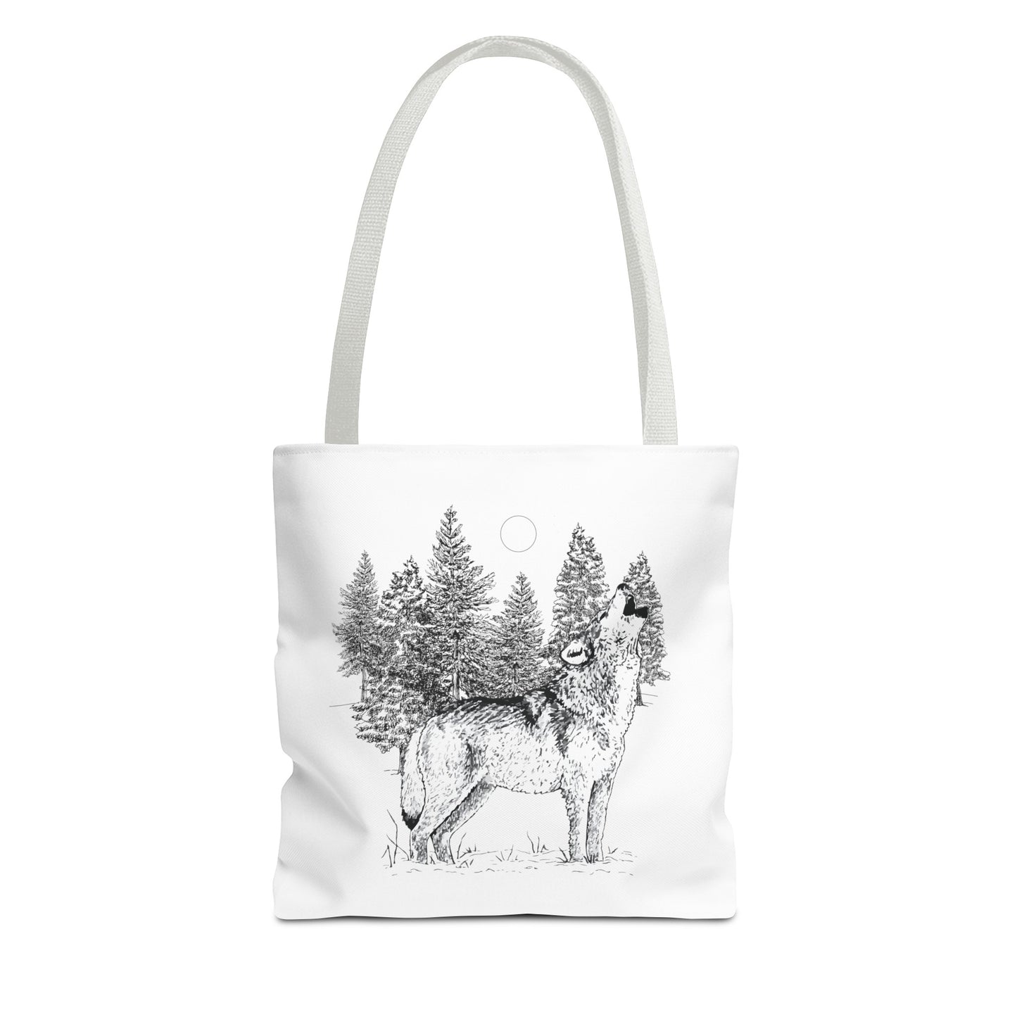 Howling Wolf Tote Bag , Travel tote, Powwow bag, Native American design