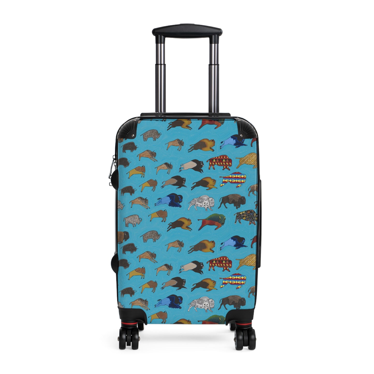 Suitcase, Turquoise Color, Bison Transition, Buffalo, Native American, Luggage, Carry On