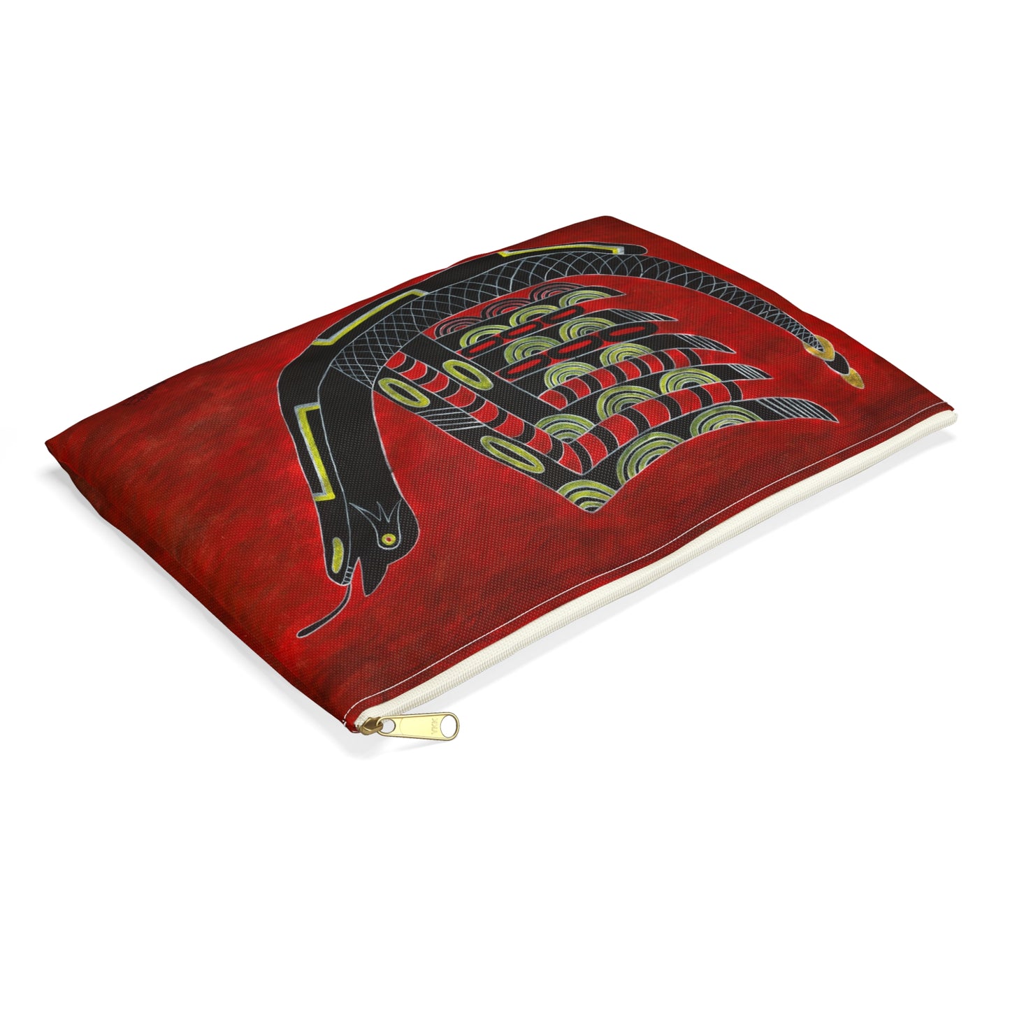Accessory Pouch, Bird Serpent, SouthEast Mound Symbol, Ancient Tribal Motif