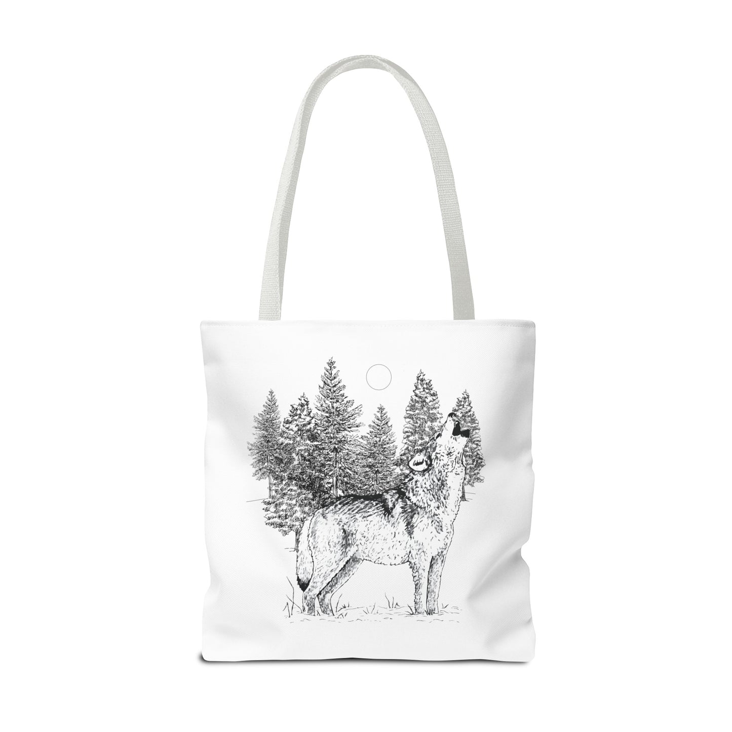 Howling Wolf Tote Bag , Travel tote, Powwow bag, Native American design