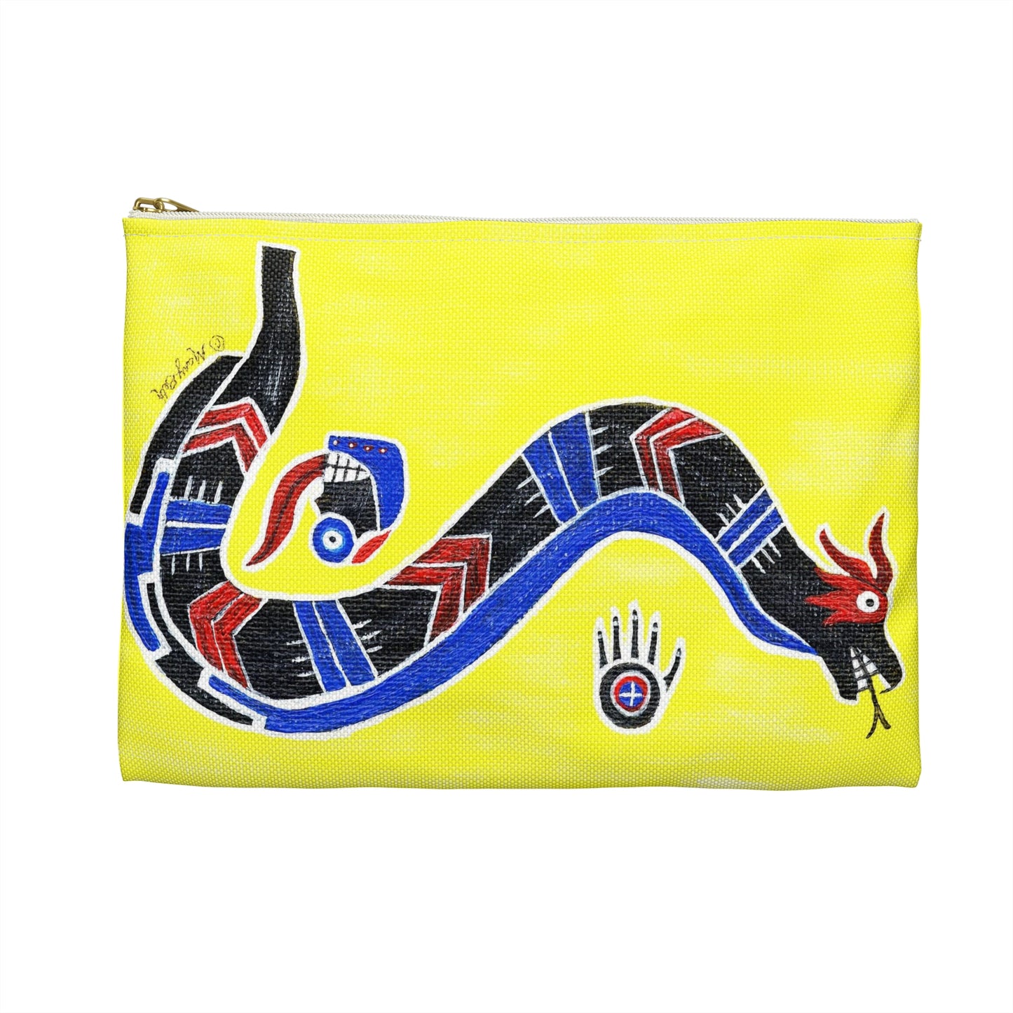 Accessory Pouch, Spiro Serpent, SouthEast Mound Symbol, Ancient Tribal Motif, Native American