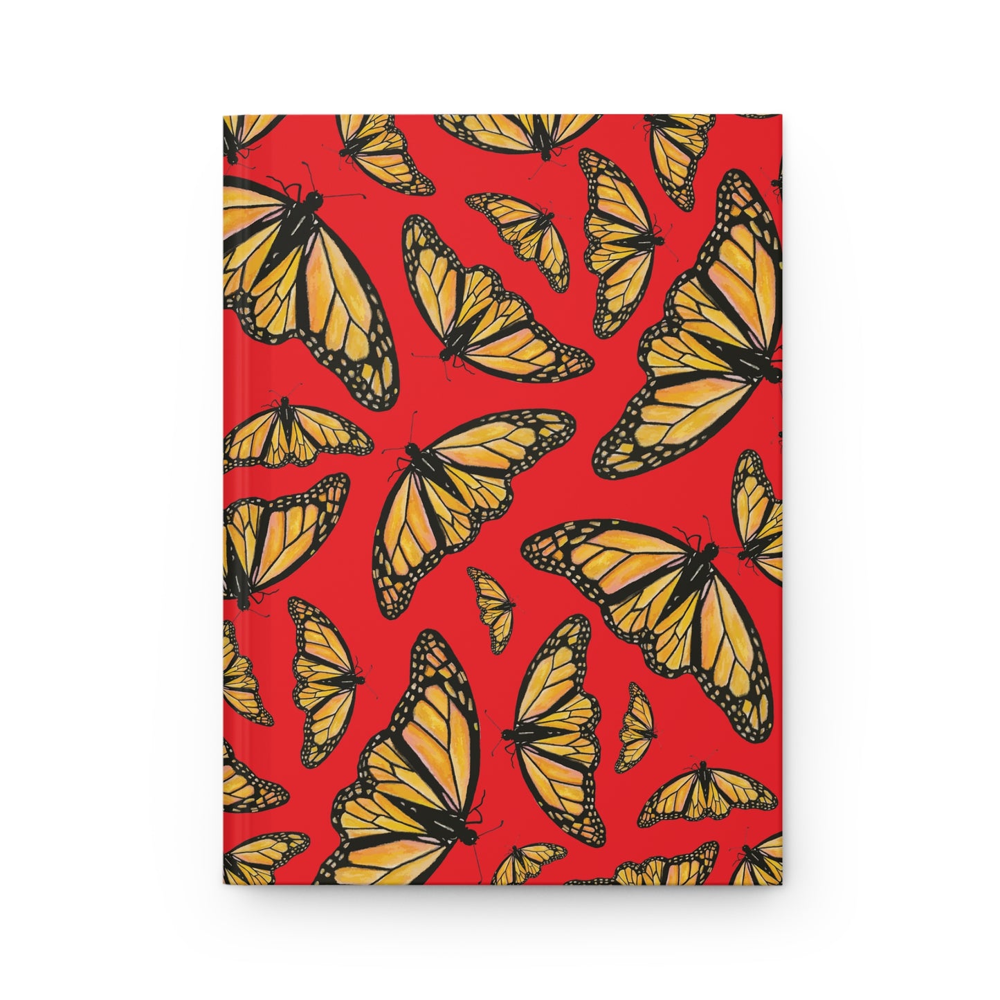 Hardcover Journal, Red, Monarchs, Matte
