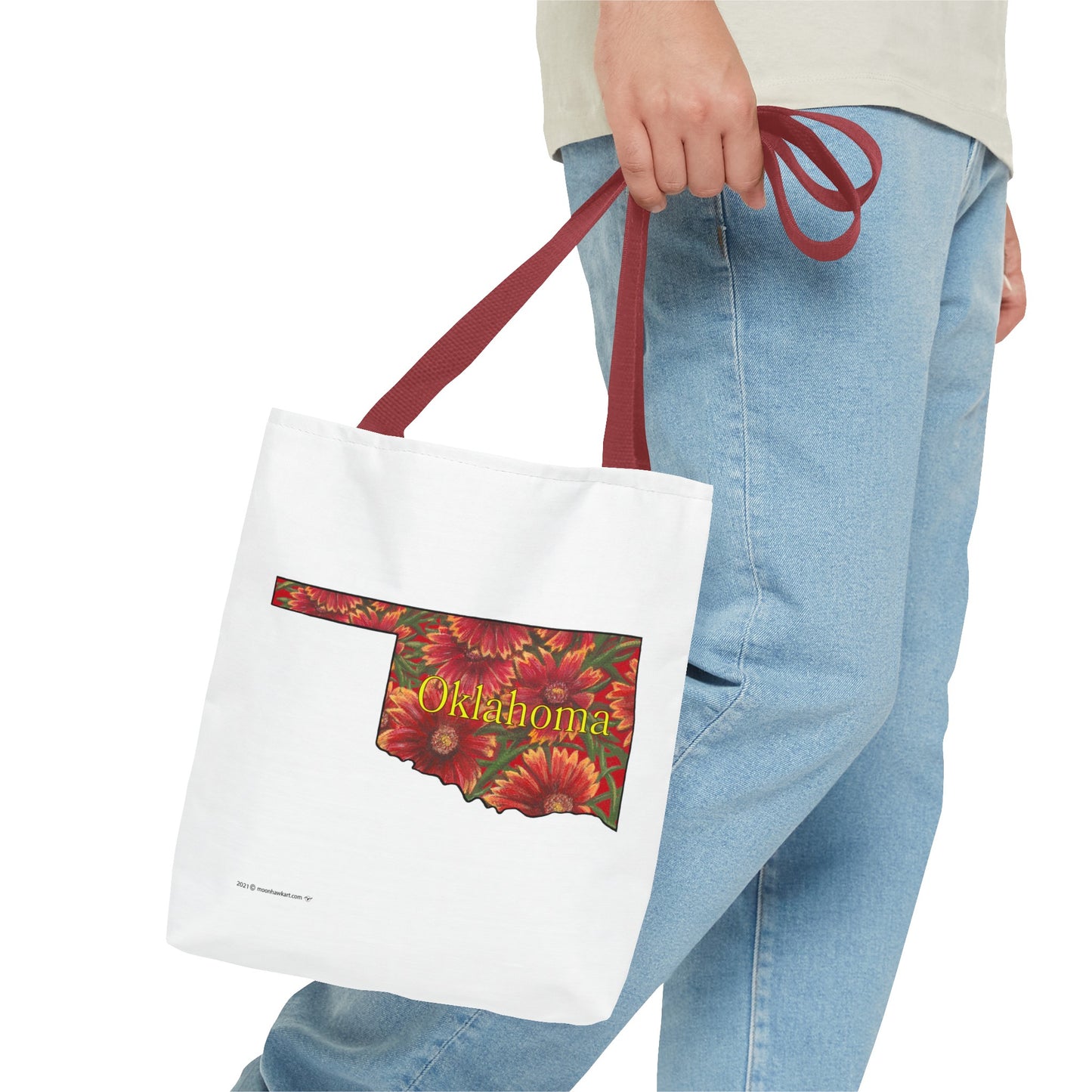 Oklahoma Indian Blanket, Tote Bag, Wildflowers, Book Bag, Oklahoma State Wildflower