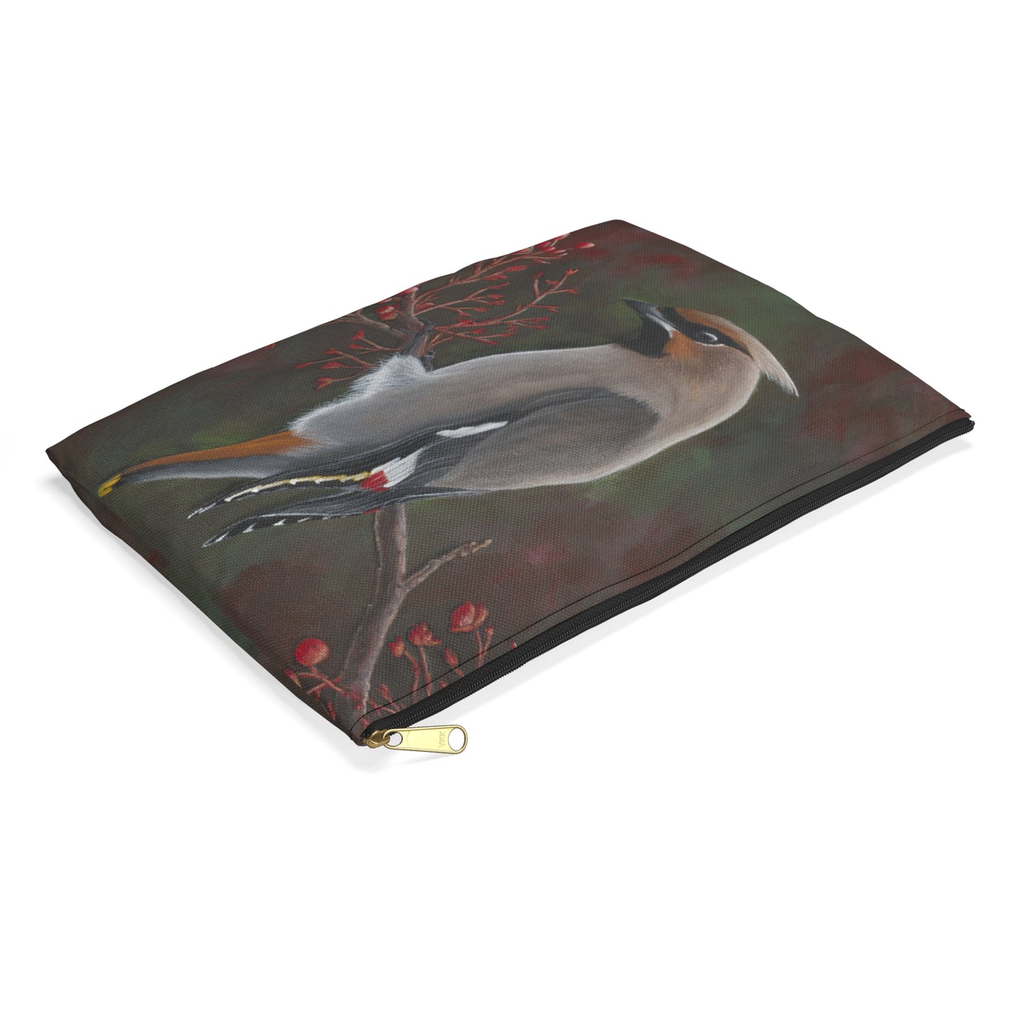Accessory Pouch, Cedar Waxwing, Wild Bird, Song Bird, Travel Bag