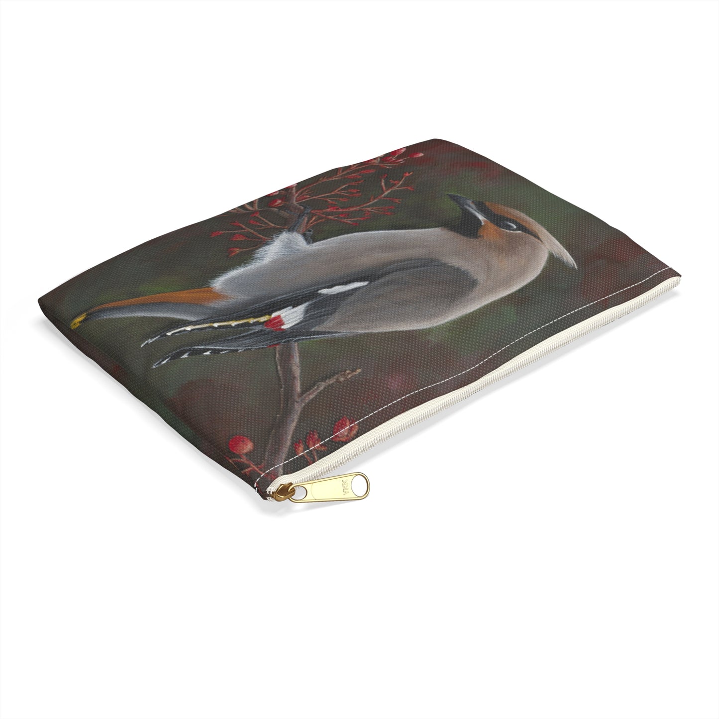 Accessory Pouch, Cedar Waxwing, Wild Bird, Song Bird, Travel Bag