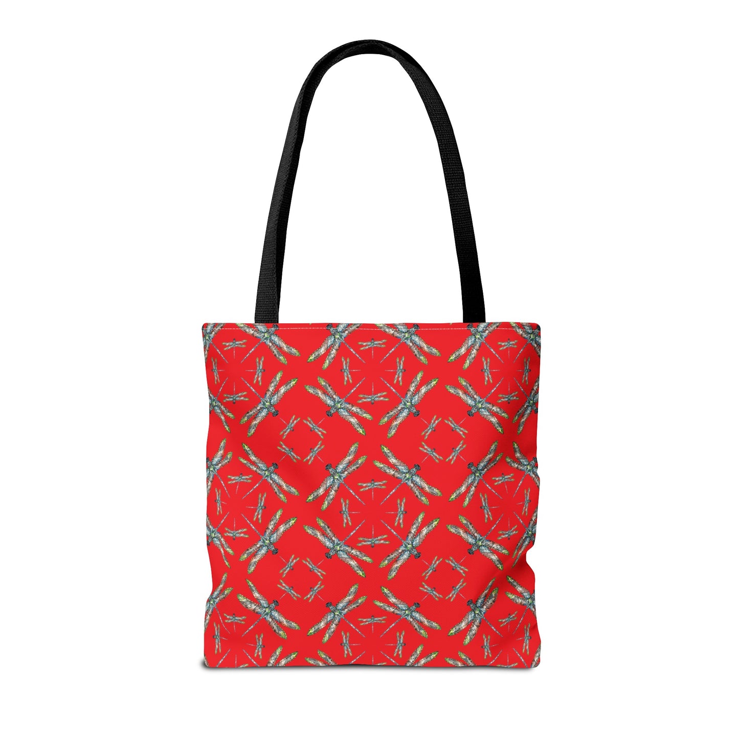 Tote Bag, Dragonfly, Red, Native American Design