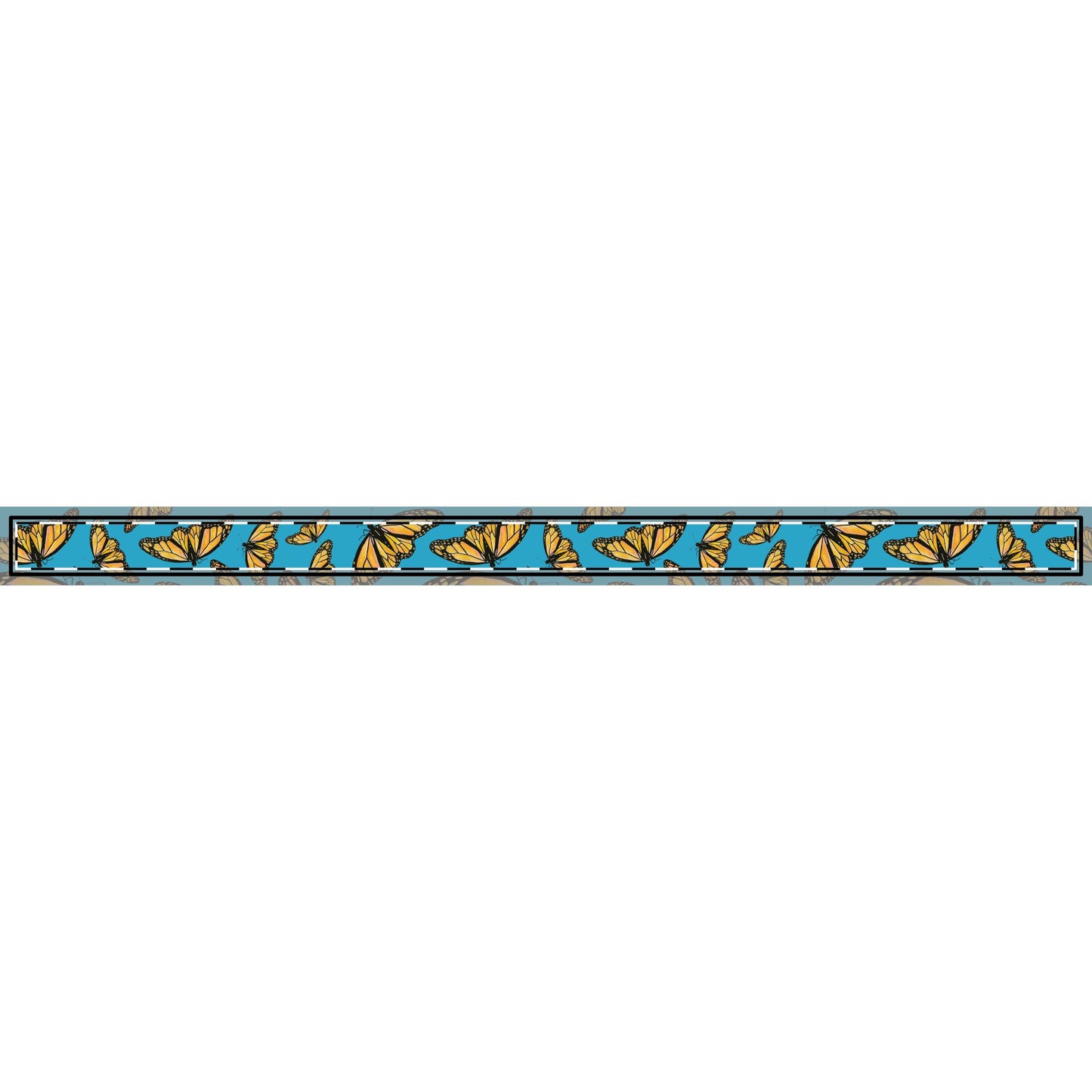 Clip-on Pet Collar, Turquoise Color, Monarchs, Butterflies, Kamama