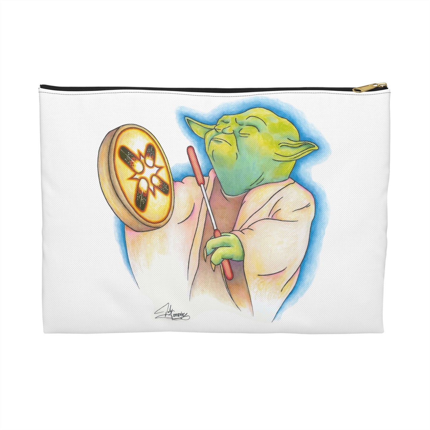 Accessory Pouch, Song From Long Ago, Alien Playing Native Hand Drum, Native American, Native Humor, Pop Art