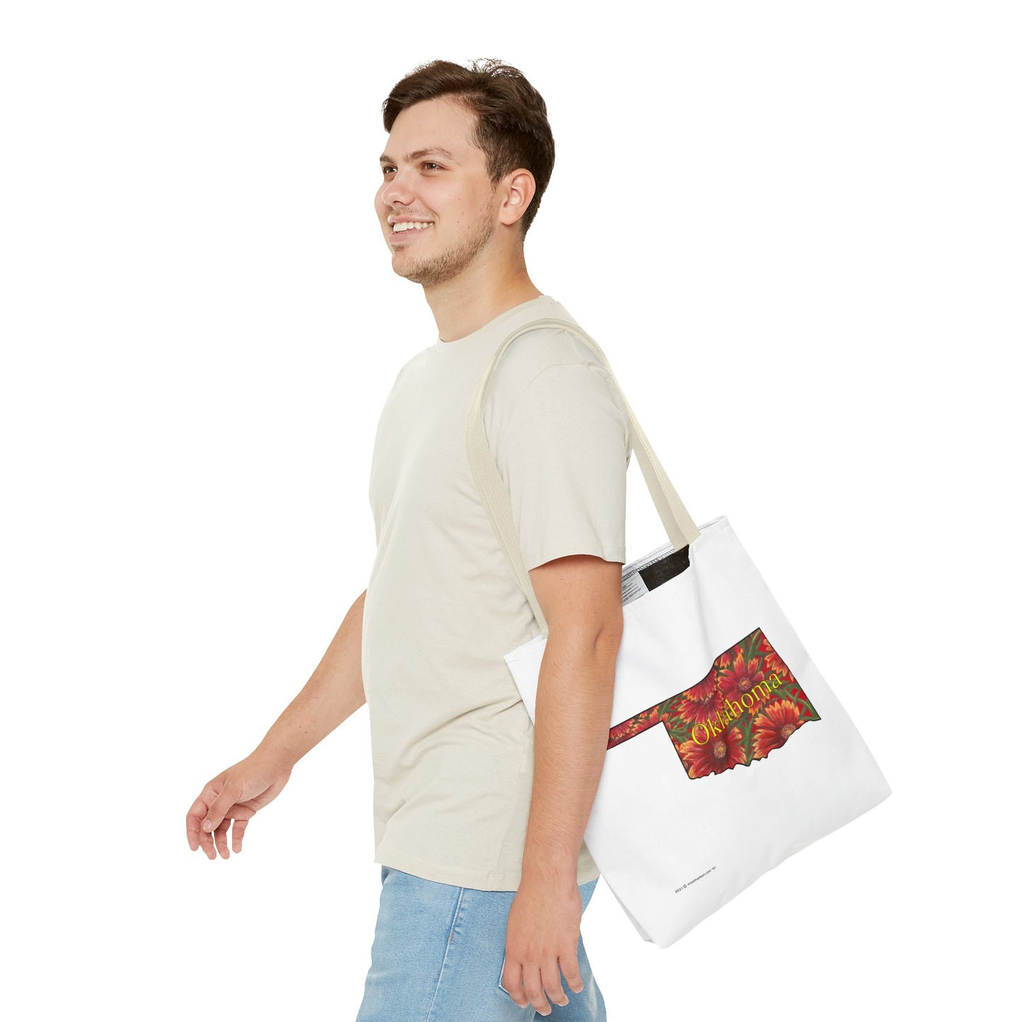 Oklahoma Indian Blanket, Tote Bag, Wildflowers, Book Bag, Oklahoma State Wildflower