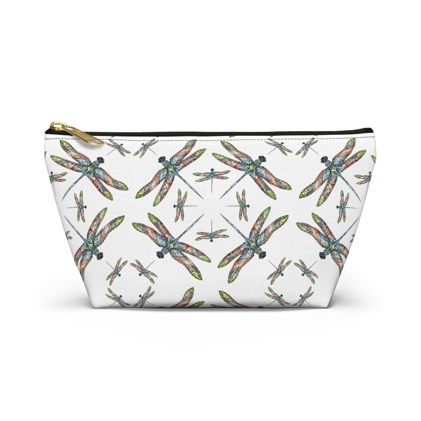 Accessory Pouch w T-bottom, Dragonfly, Native American Design