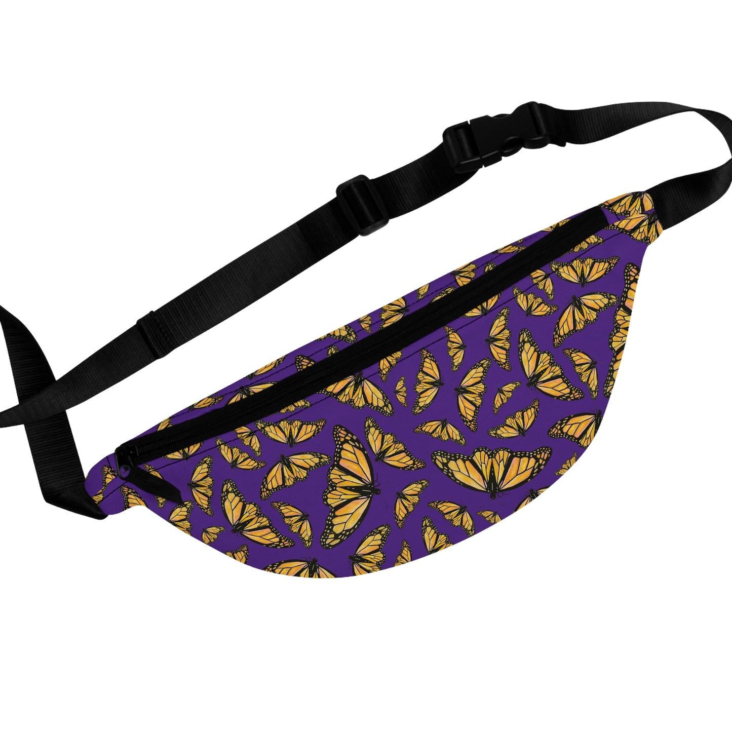 Fanny Pack, Purple, Monarch, Butterfly, Kamama