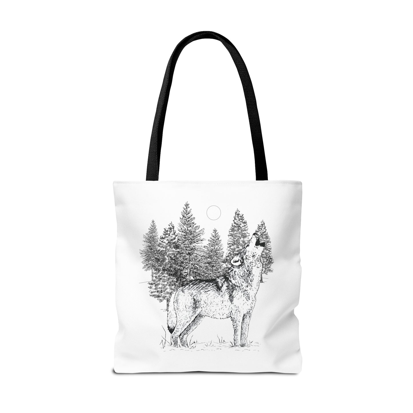 Howling Wolf Tote Bag , Travel tote, Powwow bag, Native American design