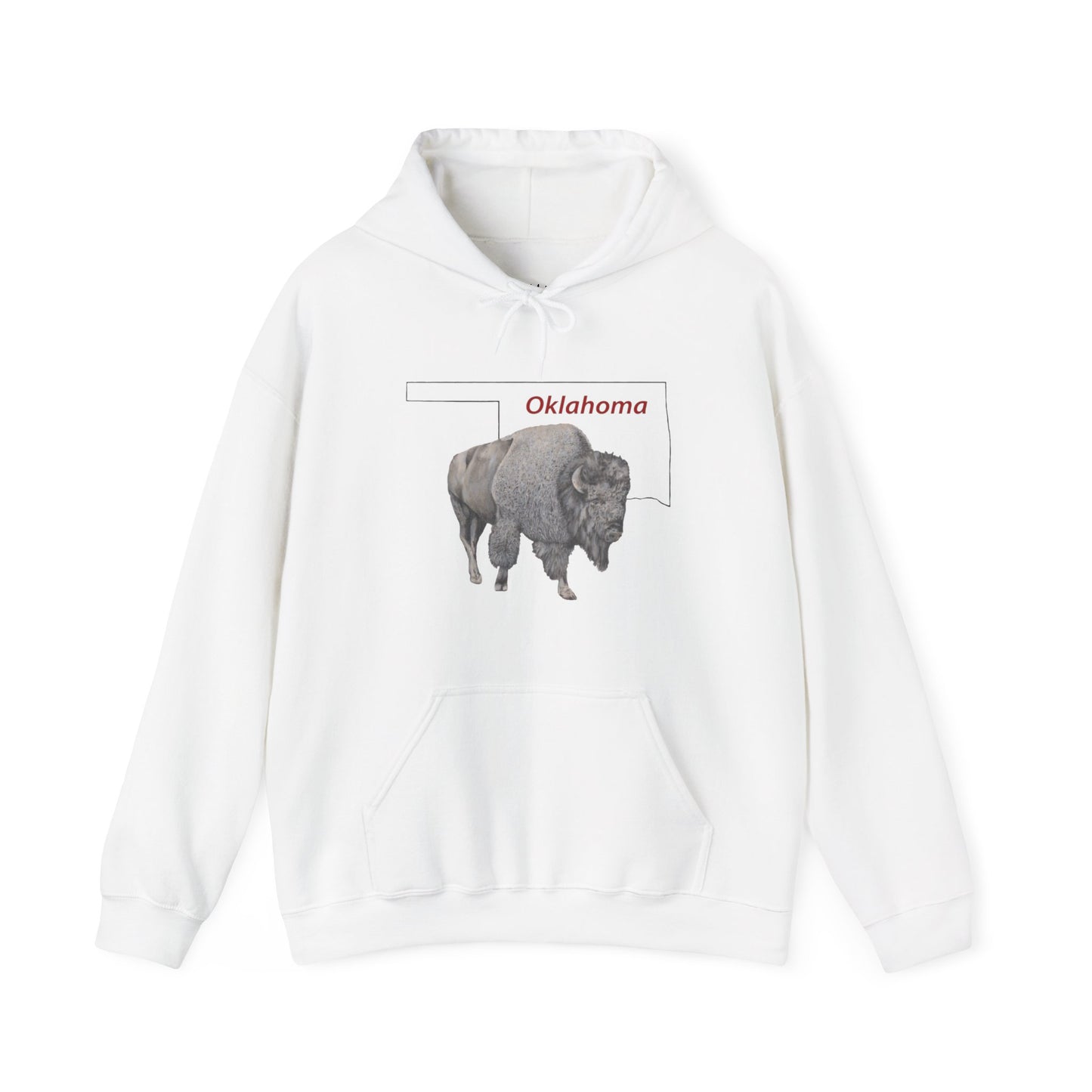 Unisex Heavy Blend™ Hooded Sweatshirt, Oklahoma, Bison