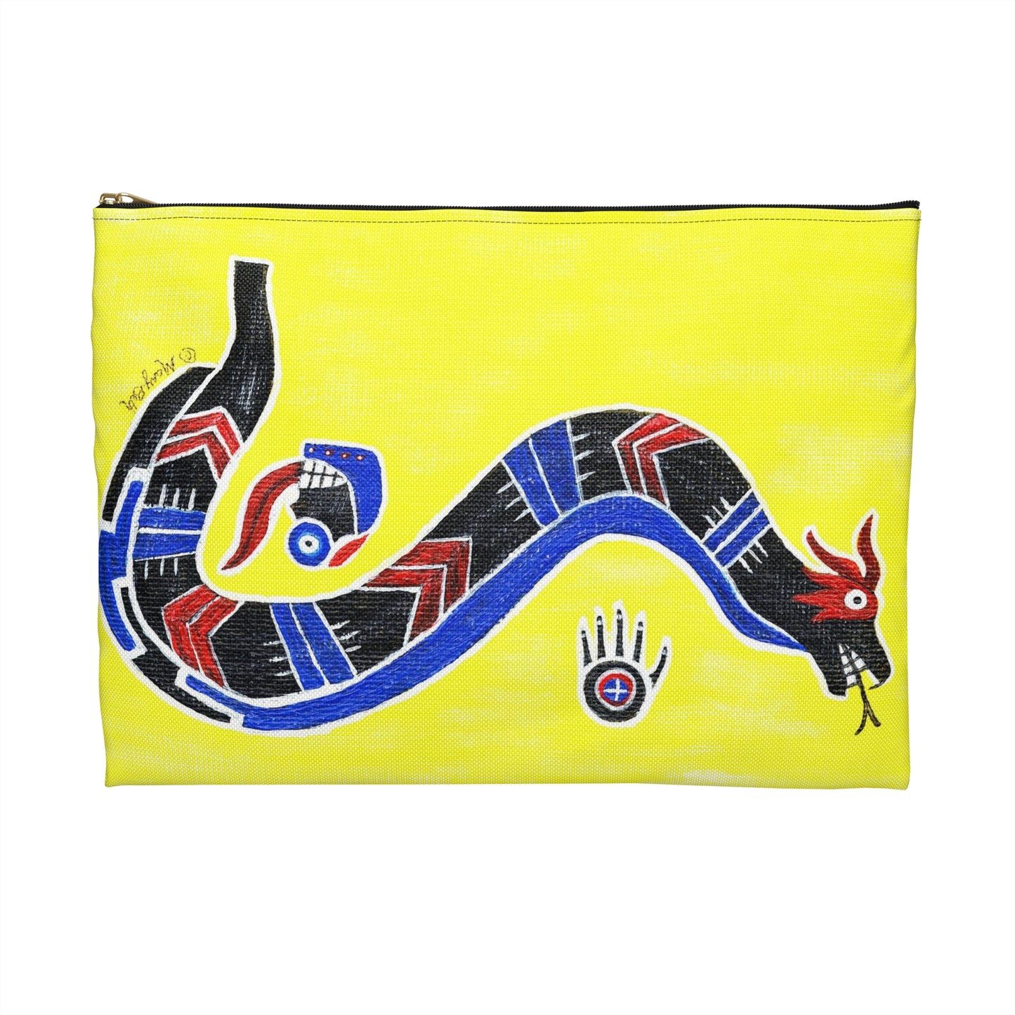 Accessory Pouch, Spiro Serpent, SouthEast Mound Symbol, Ancient Tribal Motif, Native American