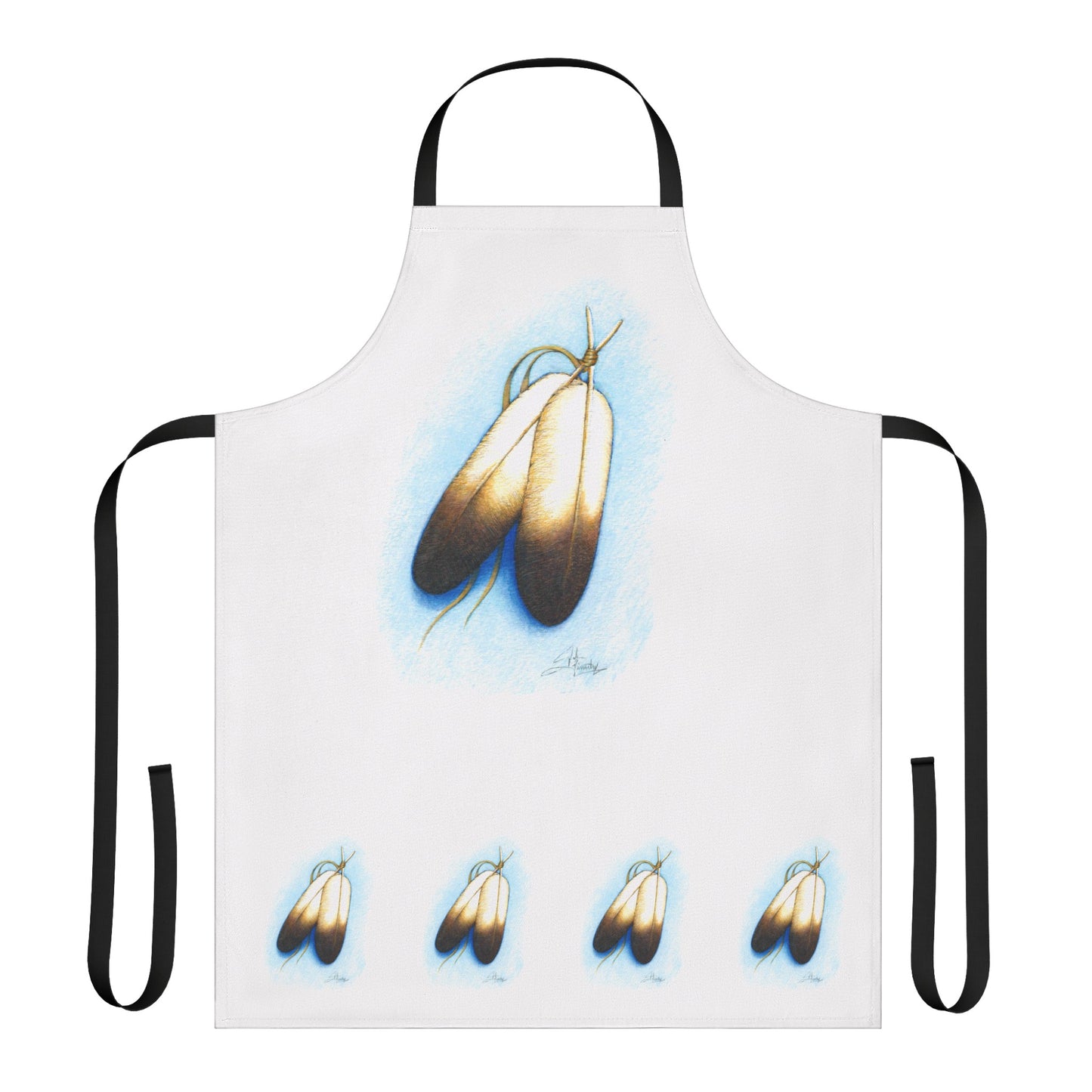 Apron with Feather Art