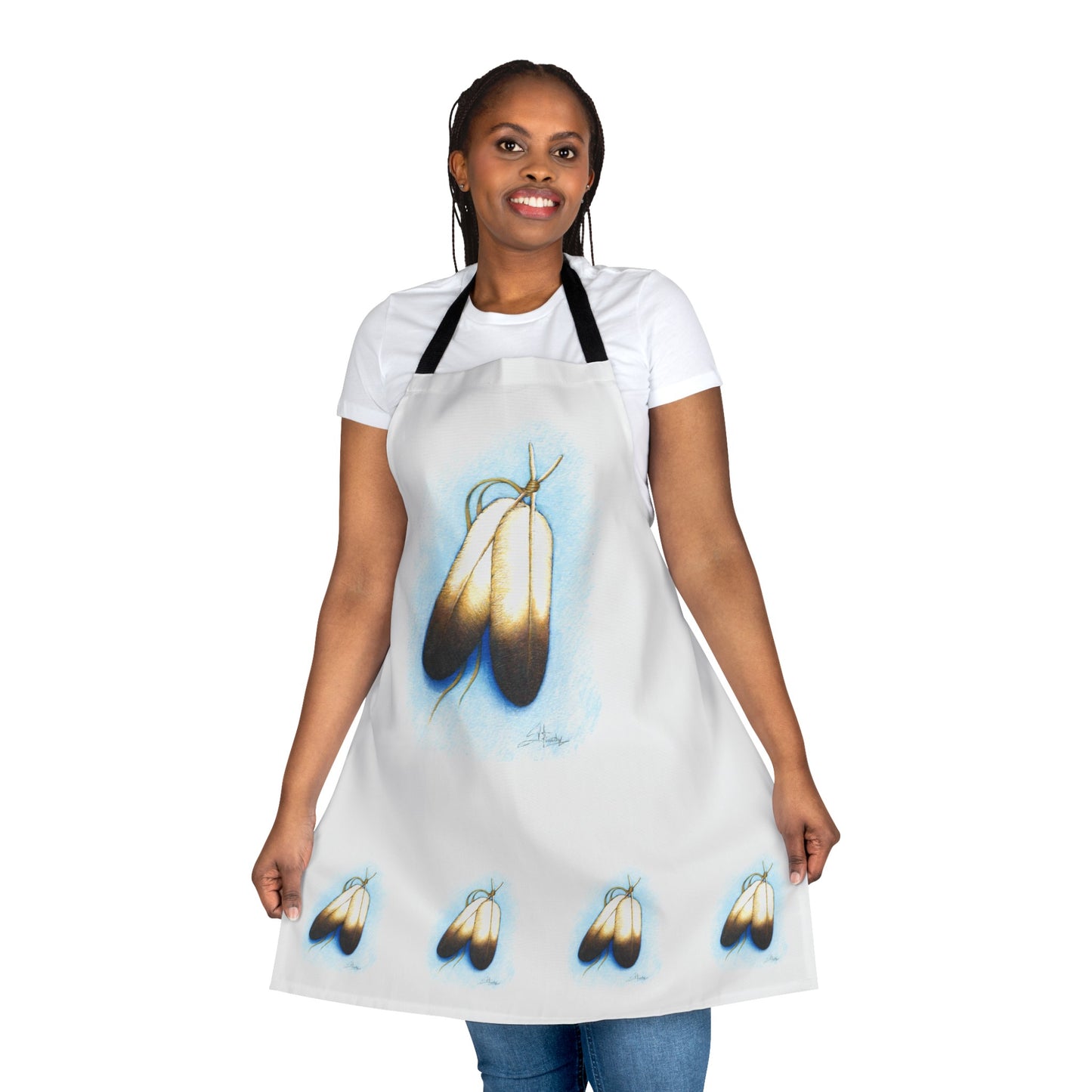 Apron with Feather Art