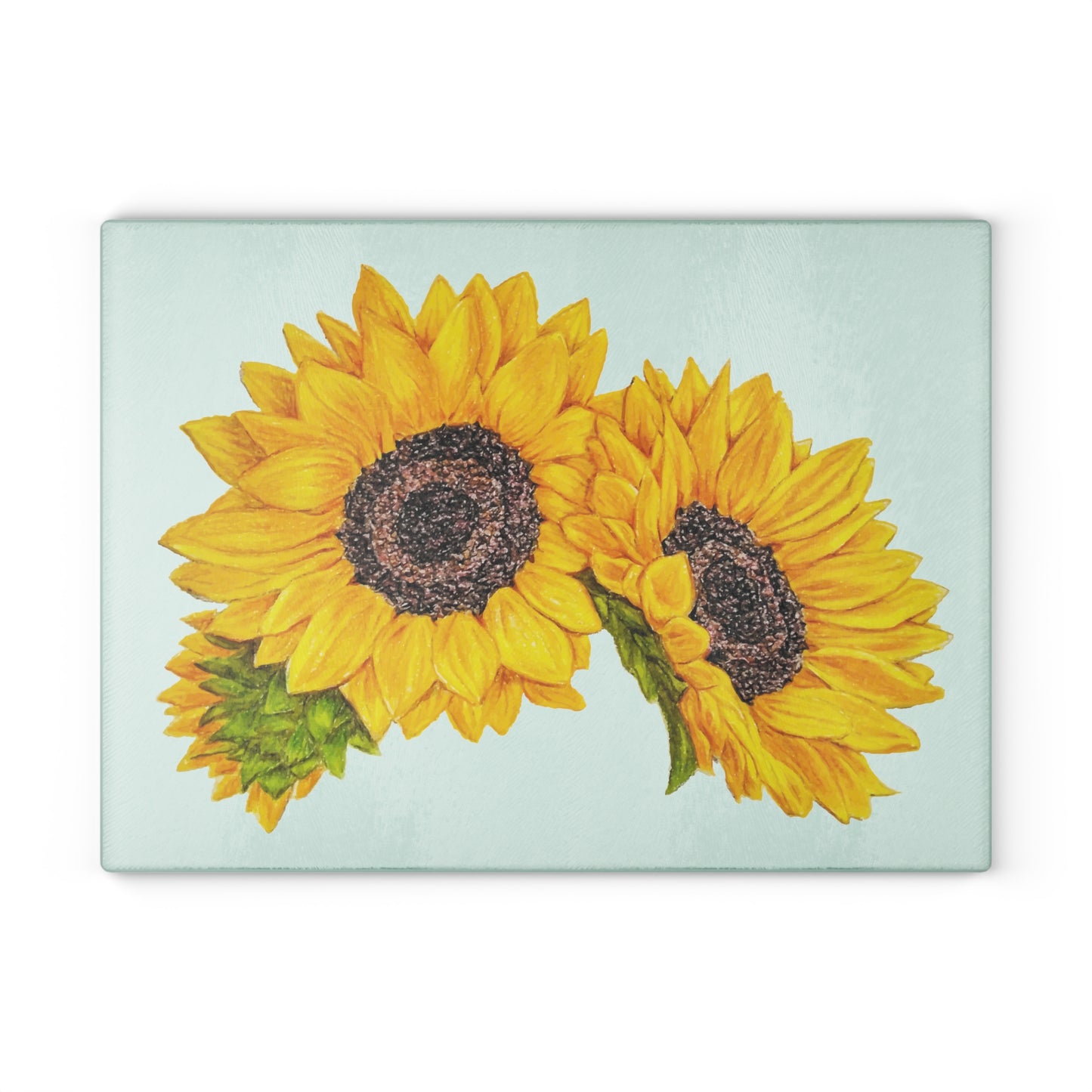 Glass Cutting Board, Kitchen Accessory, Sunflower Theme, Sunflower Art, Wildflowers, Oklahoma Wildflower, Yellow Floral