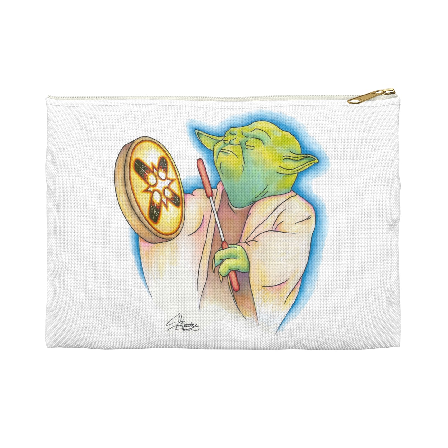 Accessory Pouch, Song From Long Ago, Alien Playing Native Hand Drum, Native American, Native Humor, Pop Art