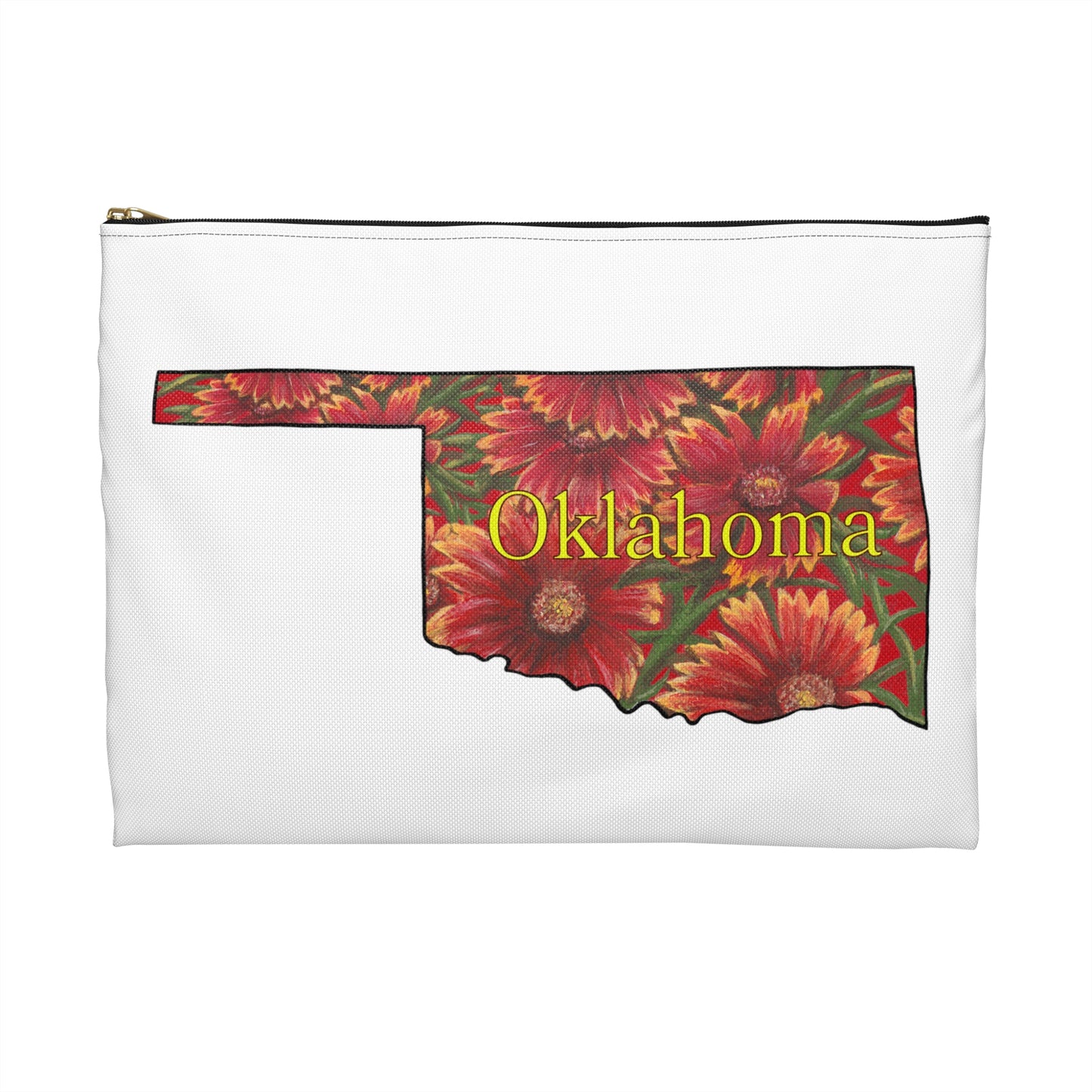 Accessory Pouch, Oklahoma, Indian Blanket, Oklahoma State Wildflower