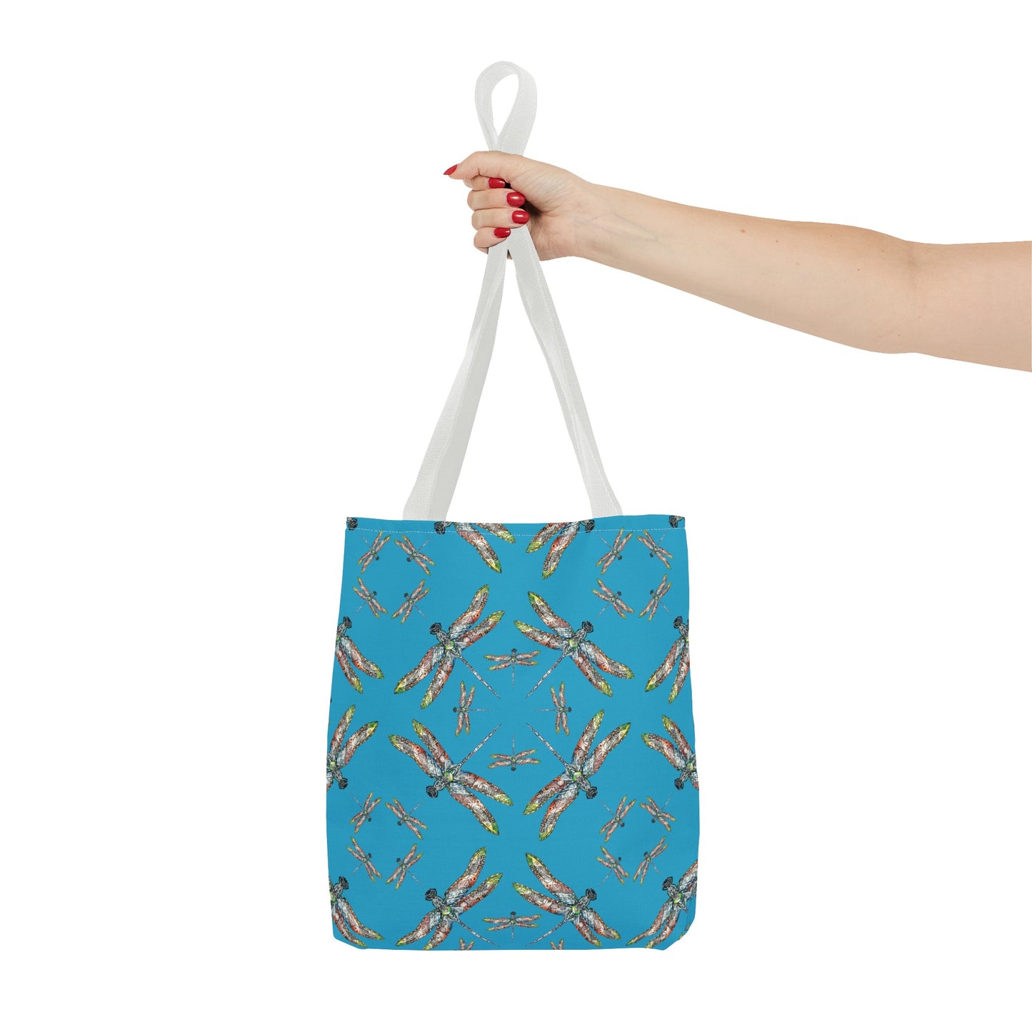 Dragonfly Tote Bag, Turquoise color, Shoulder bag, Powwow tote, Carry all
