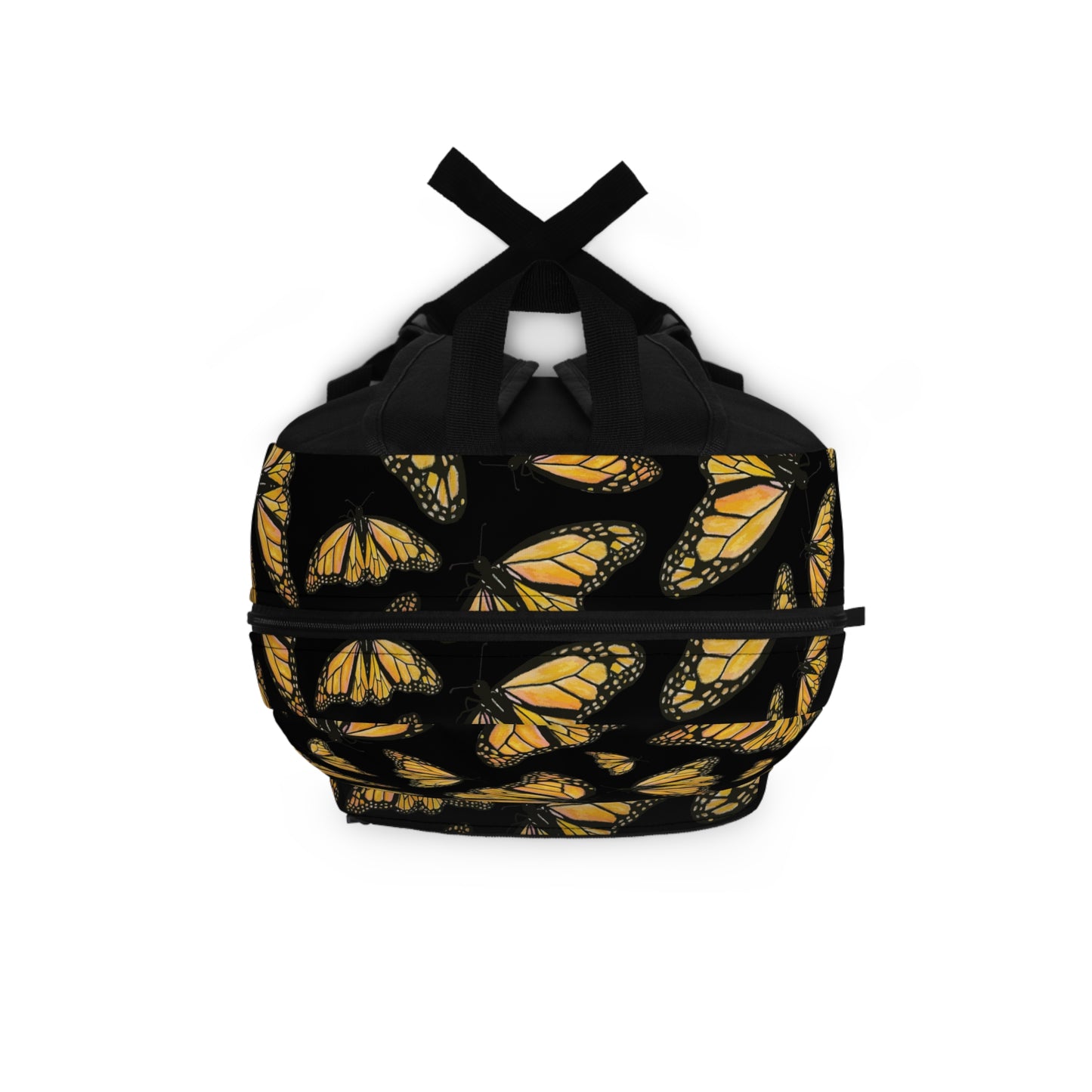 Butterfly Pattern on Black Backpack - Stylish and Unique Accessory for Nature Lovers