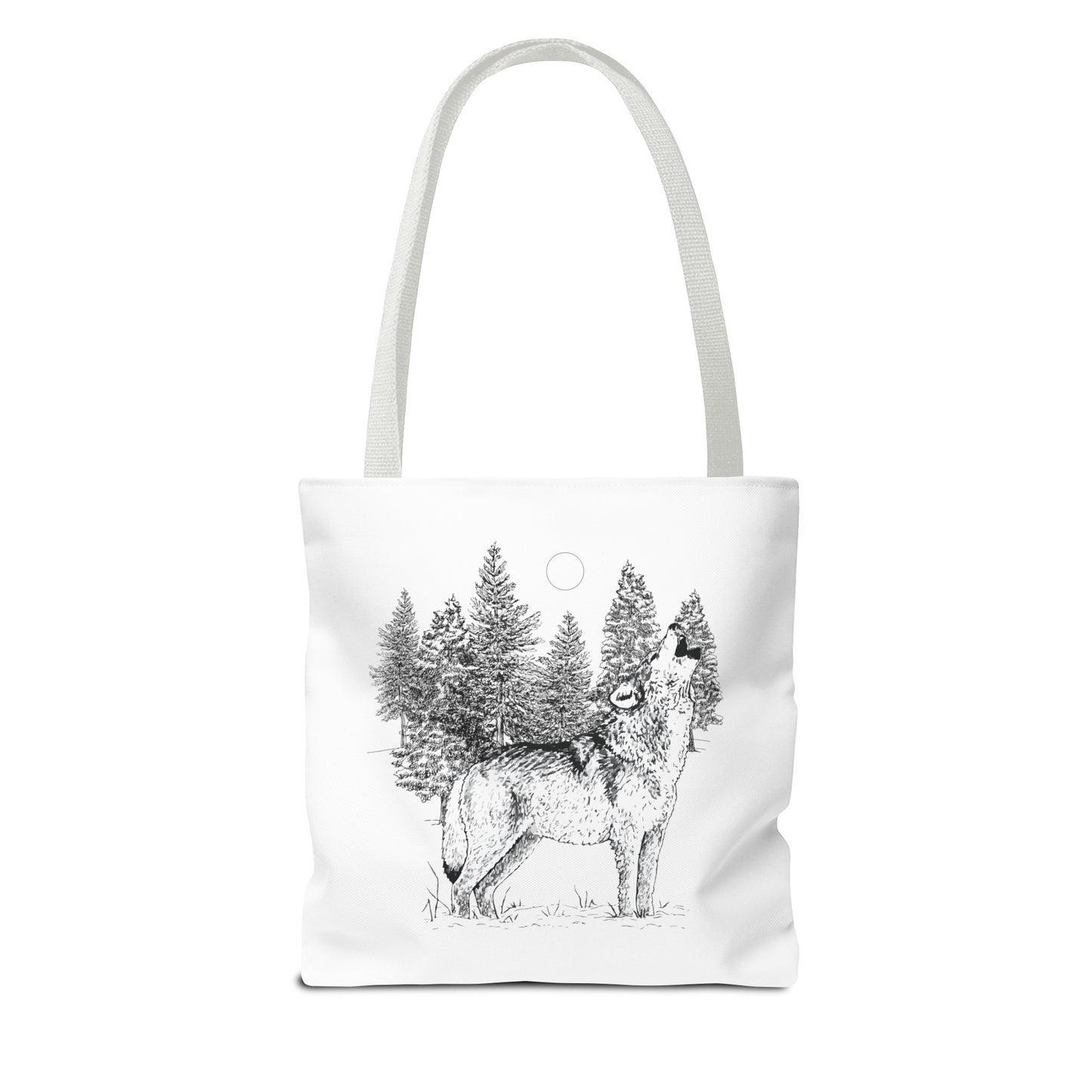 Howling Wolf Tote Bag , Travel tote, Powwow bag, Native American design