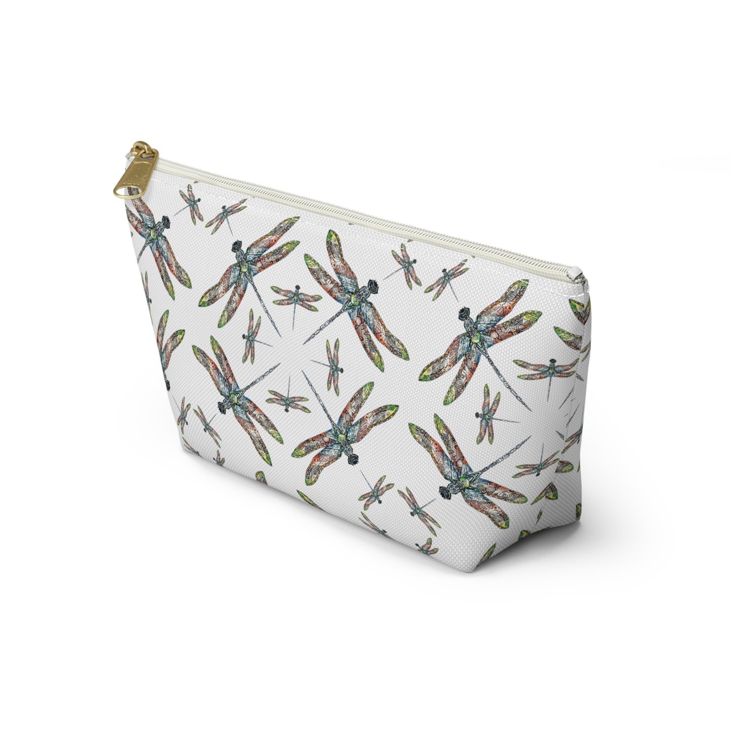 Accessory Pouch w T-bottom, Dragonfly, Native American Design