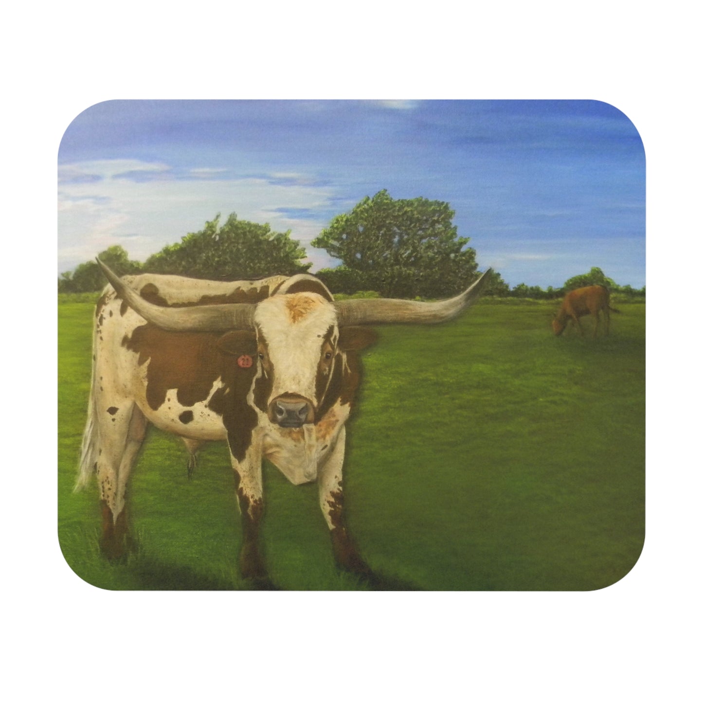 Mouse Pad , Longhorn, Ranch, Cattle, Oklahoma