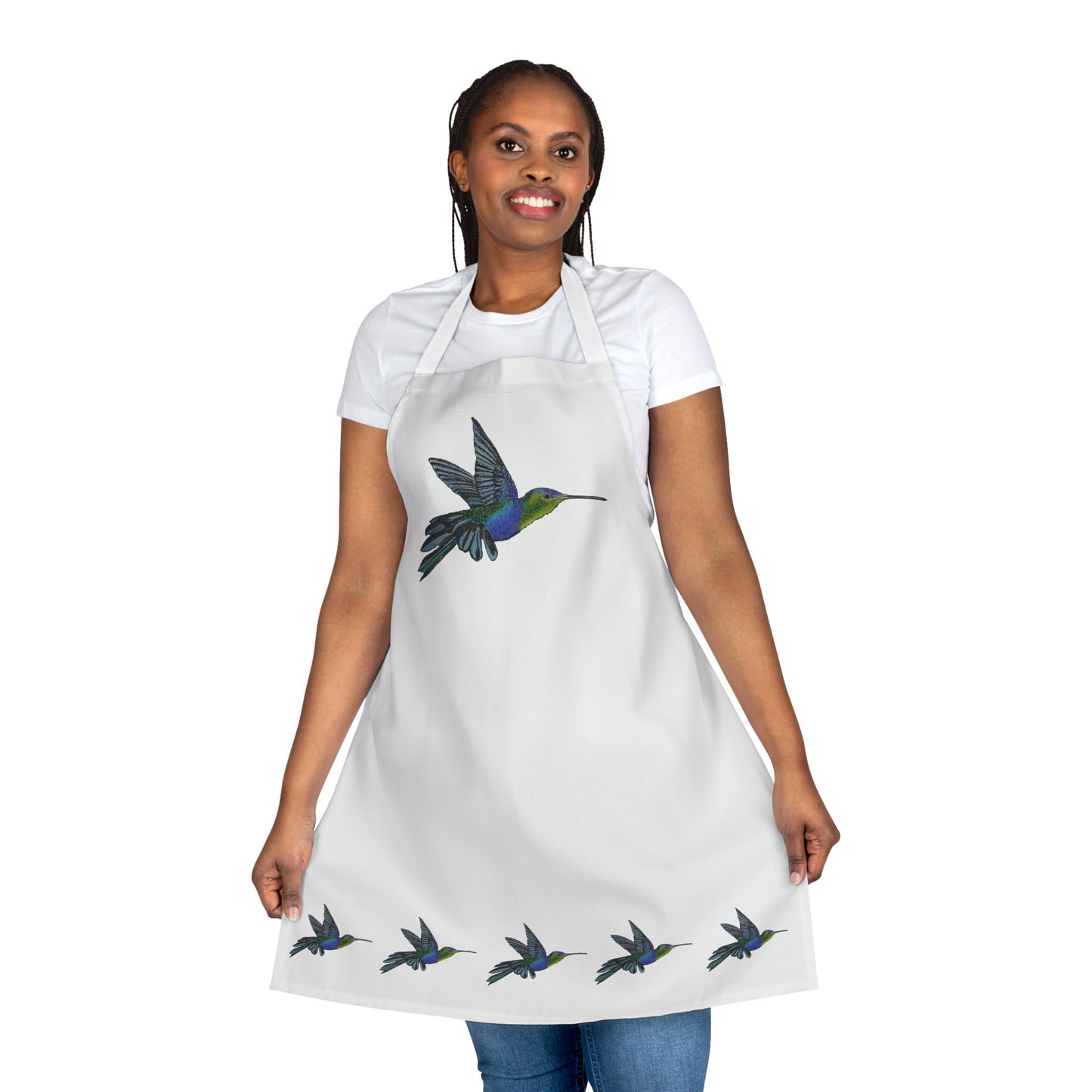 Apron with Hummingbird Image