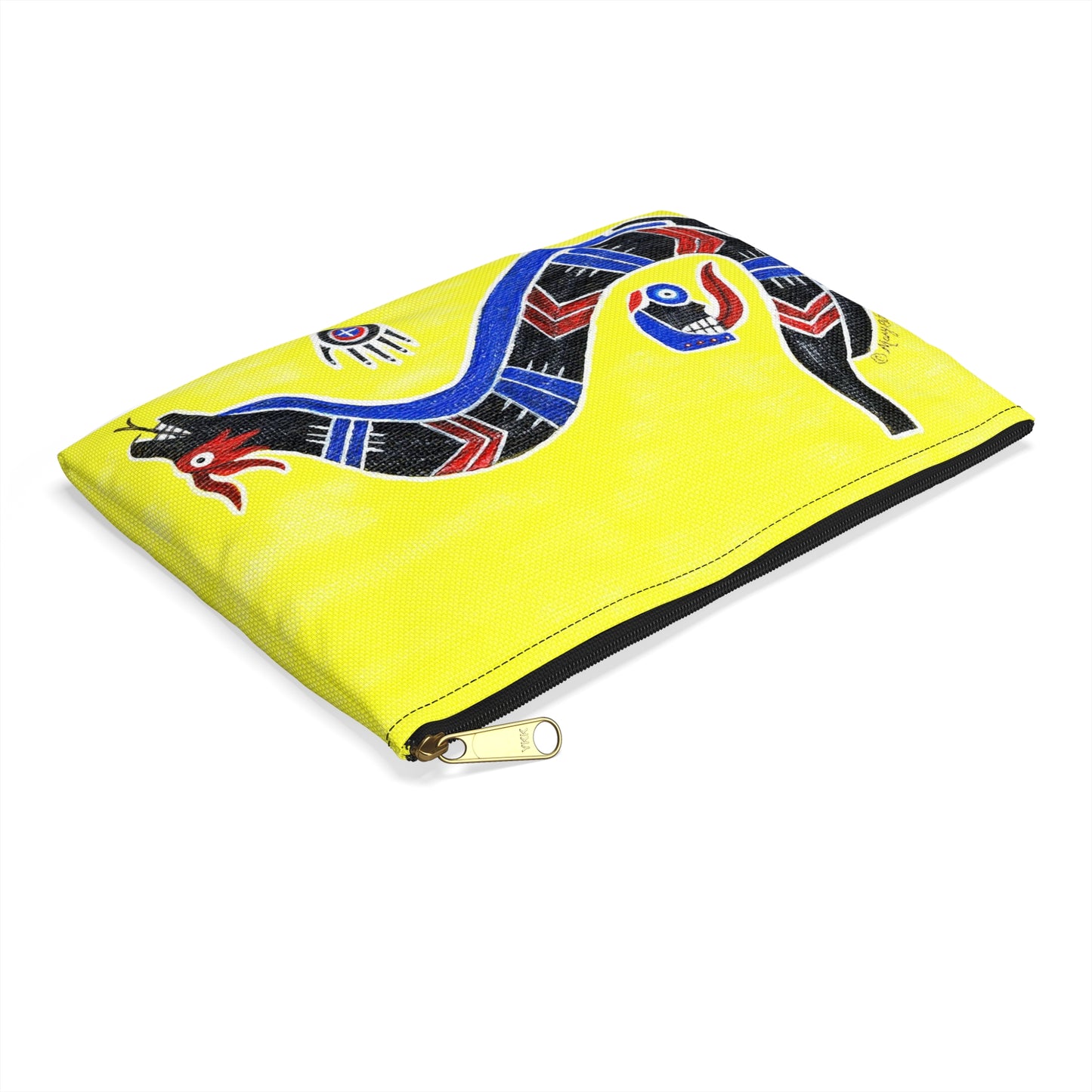 Accessory Pouch, Spiro Serpent, SouthEast Mound Symbol, Ancient Tribal Motif, Native American