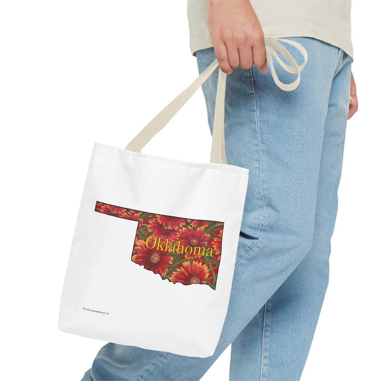 Oklahoma Indian Blanket, Tote Bag, Wildflowers, Book Bag, Oklahoma State Wildflower