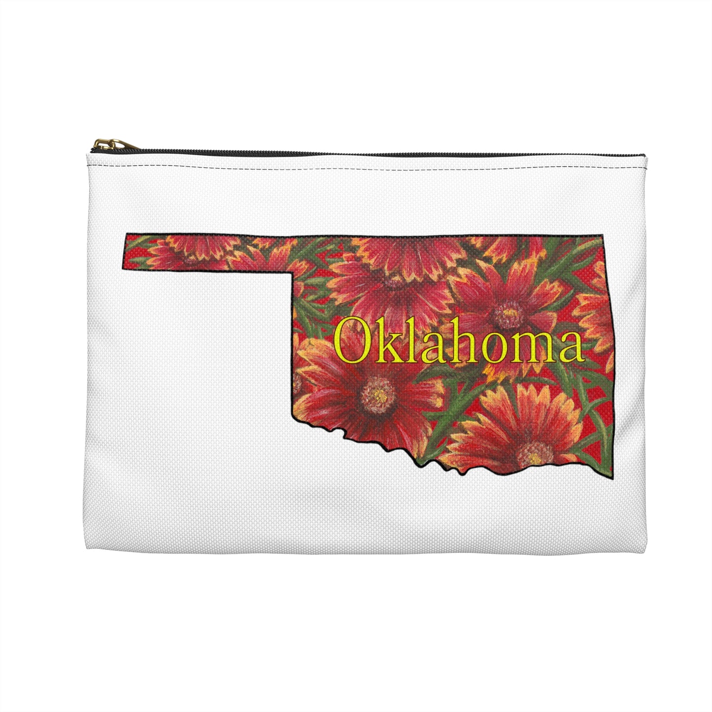 Accessory Pouch, Oklahoma, Indian Blanket, Oklahoma State Wildflower