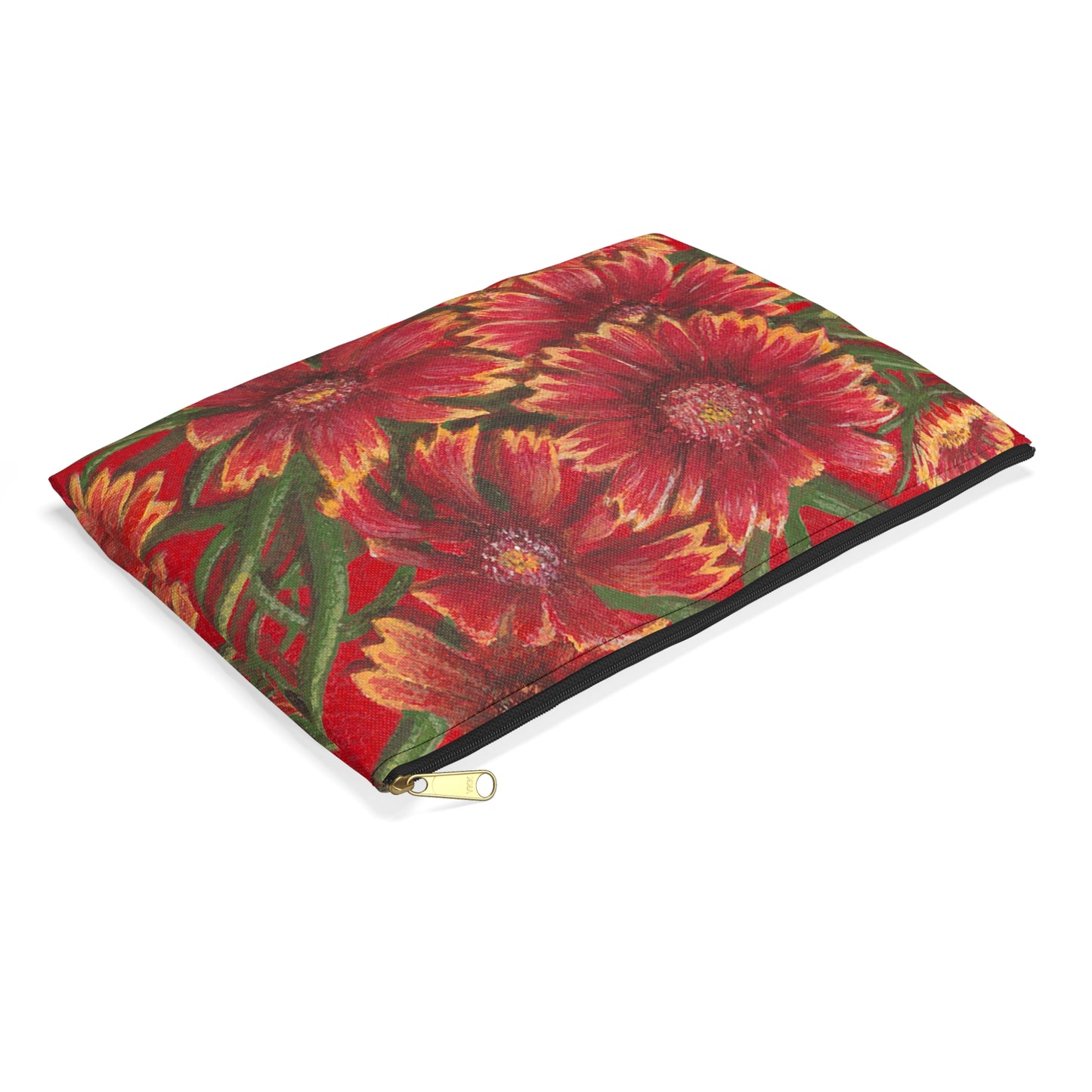 Accessory Pouch, Indian Blanket, Oklahoma State Wildflower, Native Floral