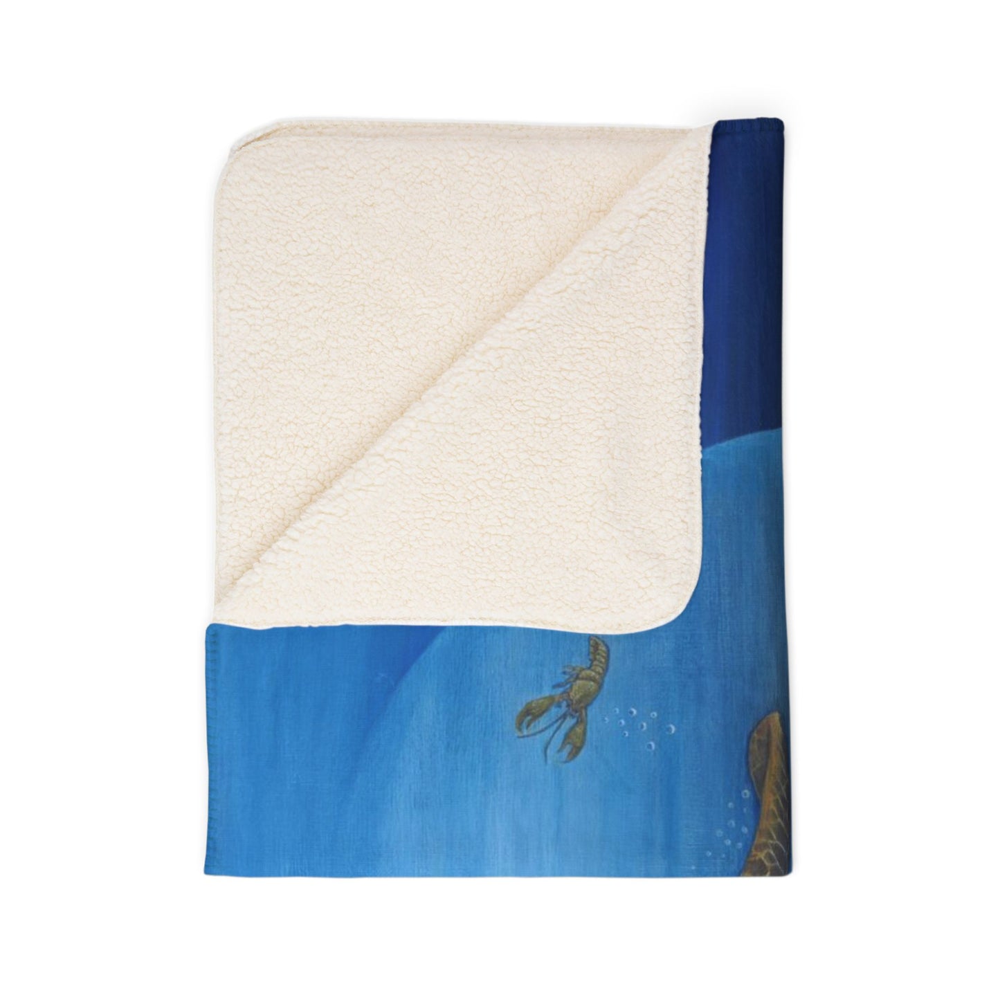 Fleece Sherpa Blanket, Origins, Seaturtle, Tropical Island, Ocean Theme, Cherokee Story
