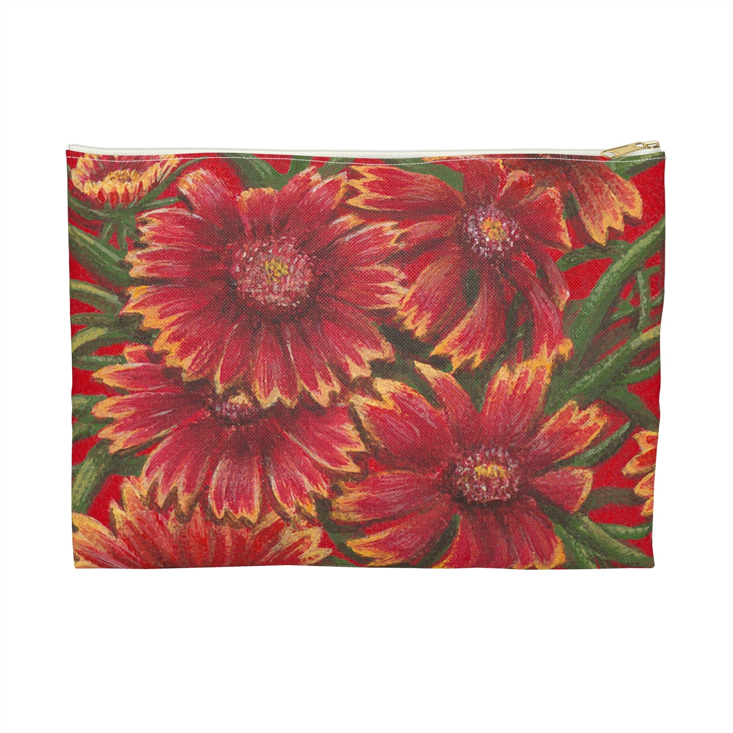 Accessory Pouch, Indian Blanket, Oklahoma State Wildflower, Native Floral