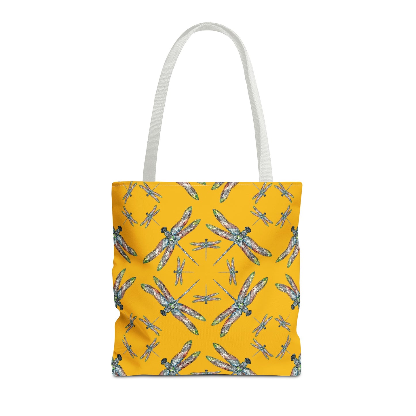 Dragonfly Tote Bag, Yellow, Shoulder bag, Powwow tote, Carry all