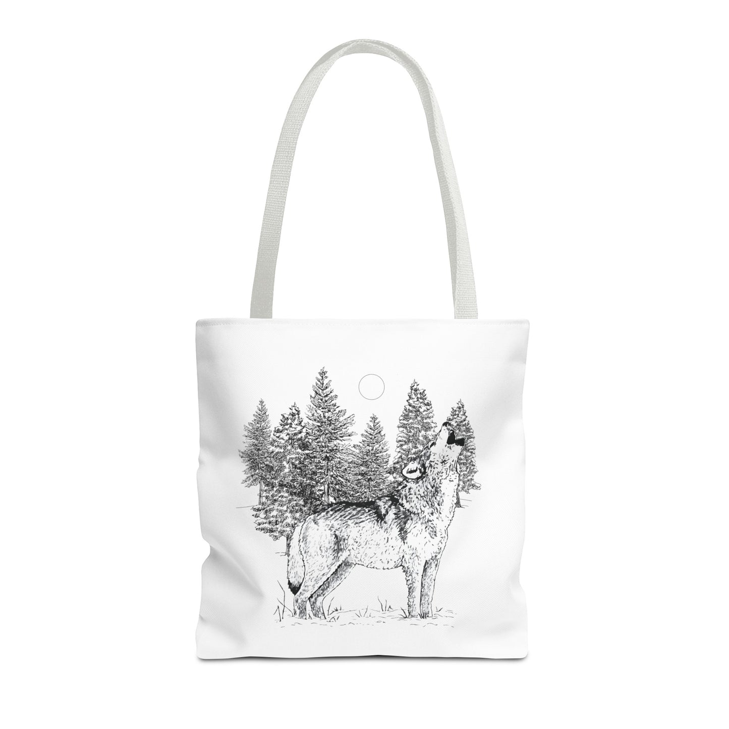 Howling Wolf Tote Bag , Travel tote, Powwow bag, Native American design