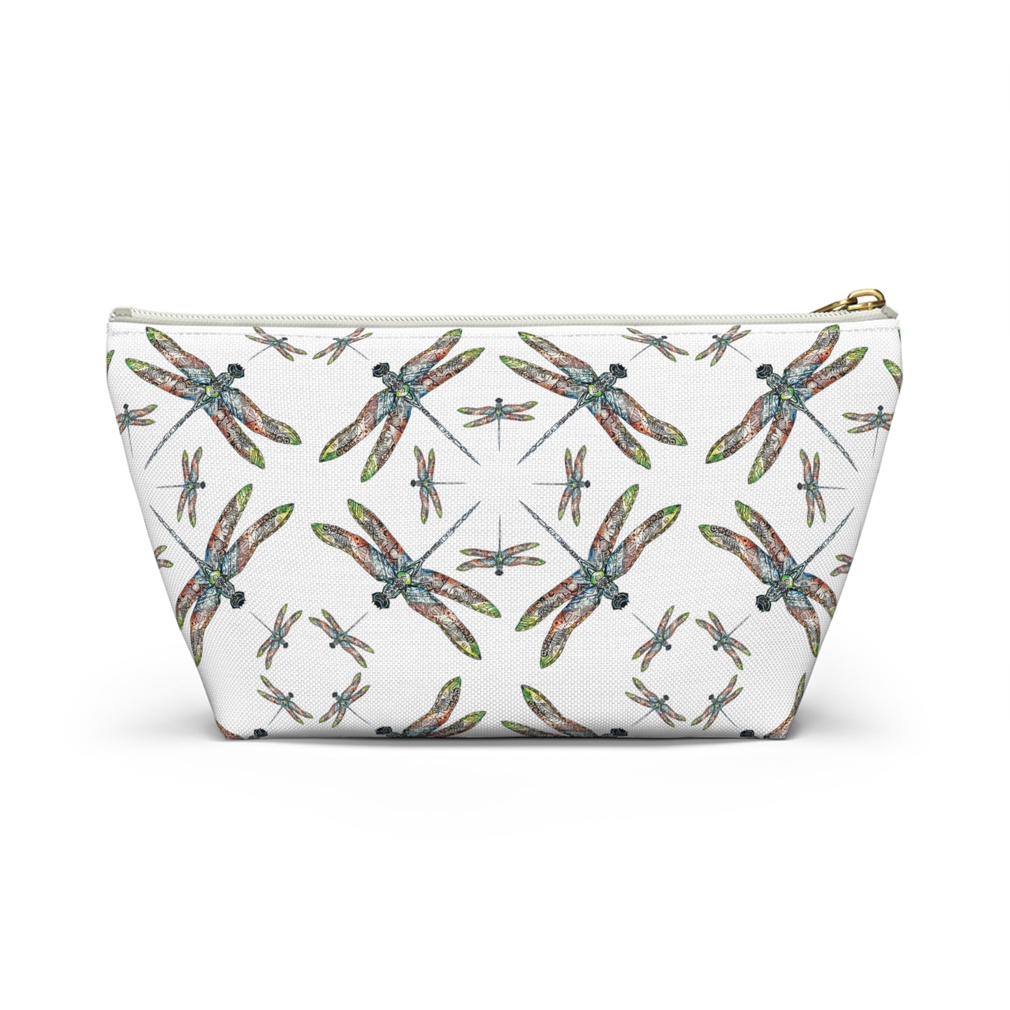 Accessory Pouch w T-bottom, Dragonfly, Native American Design