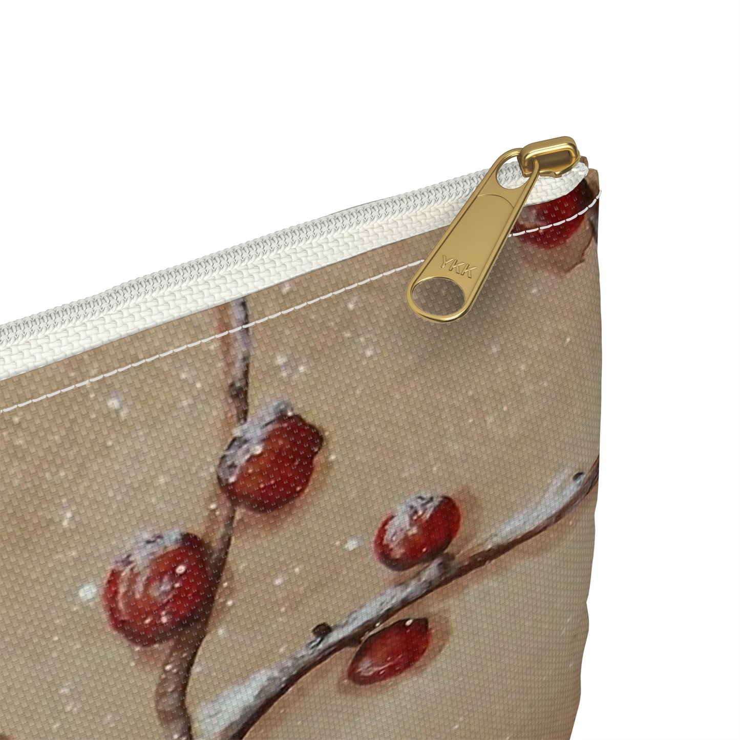 Accessory Pouch, Chickadee, Winter Berries, Wild Bird, Song Bird
