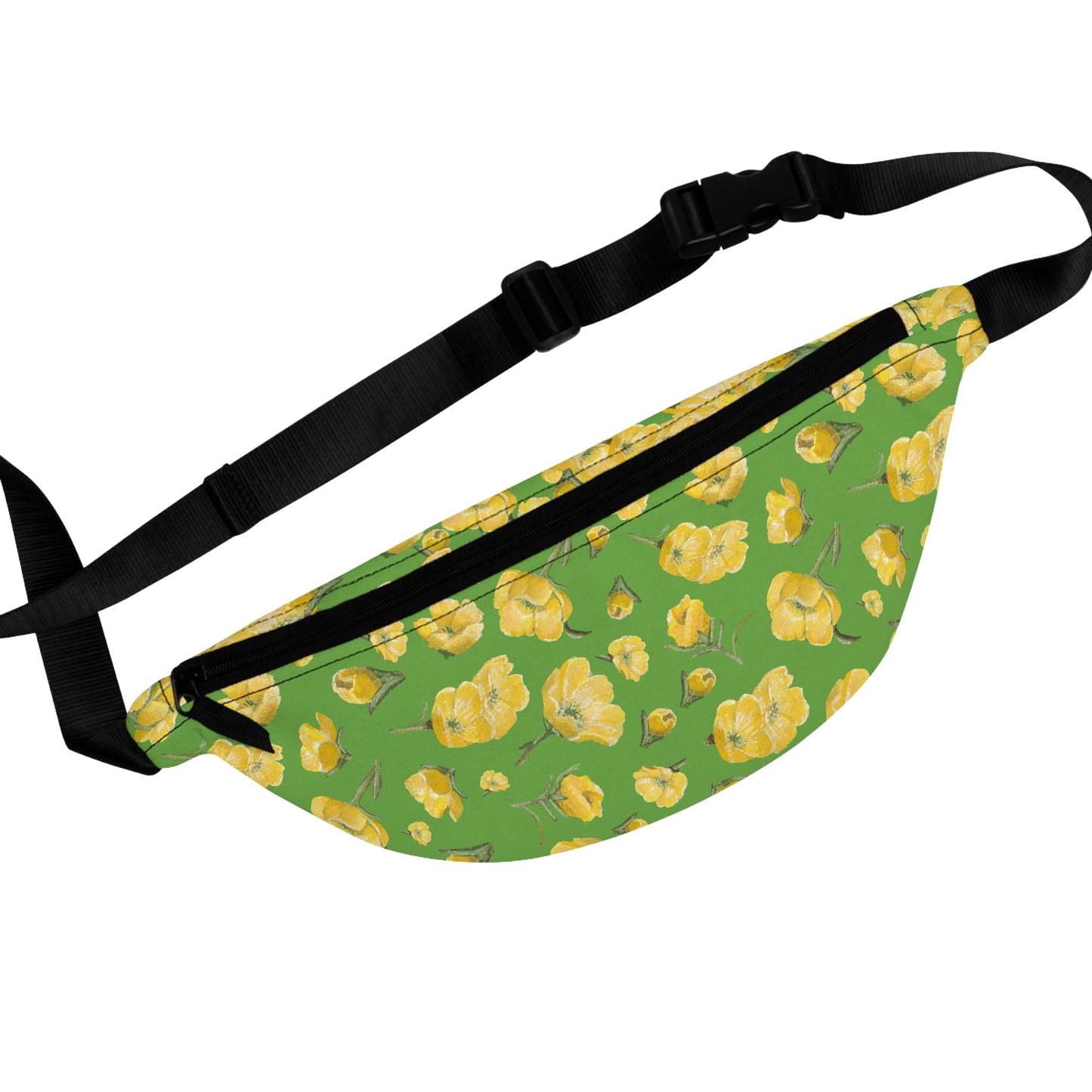 Fanny Pack, Green, Buttercups, Yellow Floral, Wildflower, Oklahoma