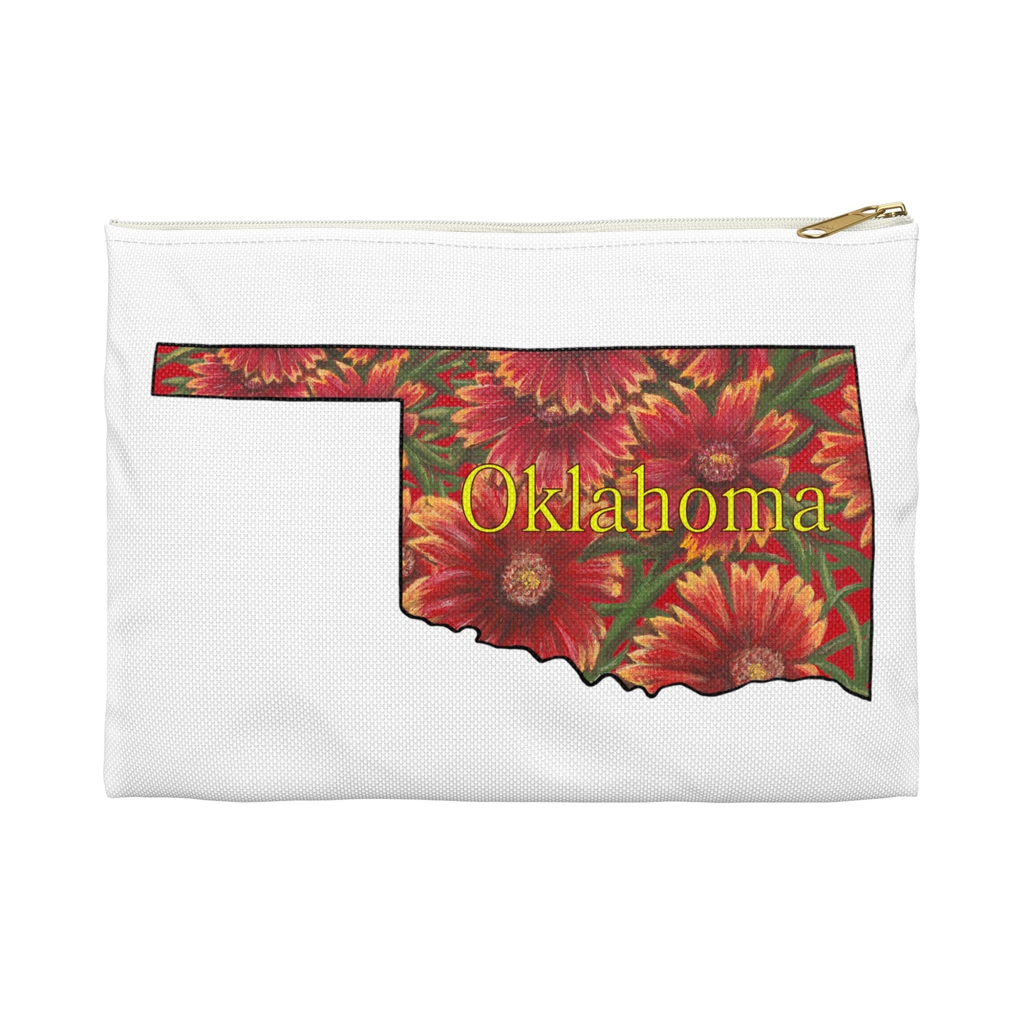 Accessory Pouch, Oklahoma, Indian Blanket, Oklahoma State Wildflower