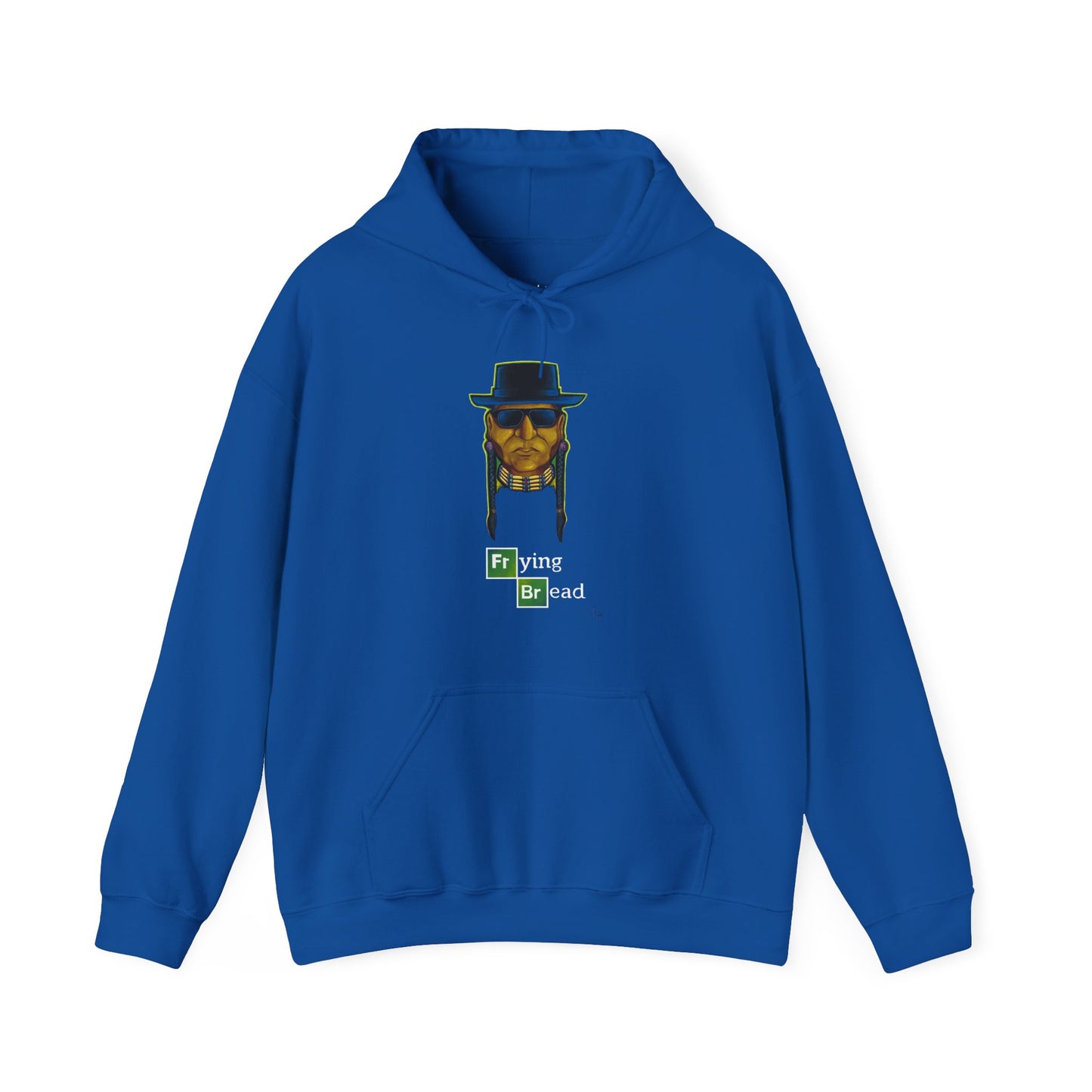 Unisex Heavy Blend™ Hooded Sweatshirt, Walter Red, Frying Bread, Native American, Pop Art, Native Humor