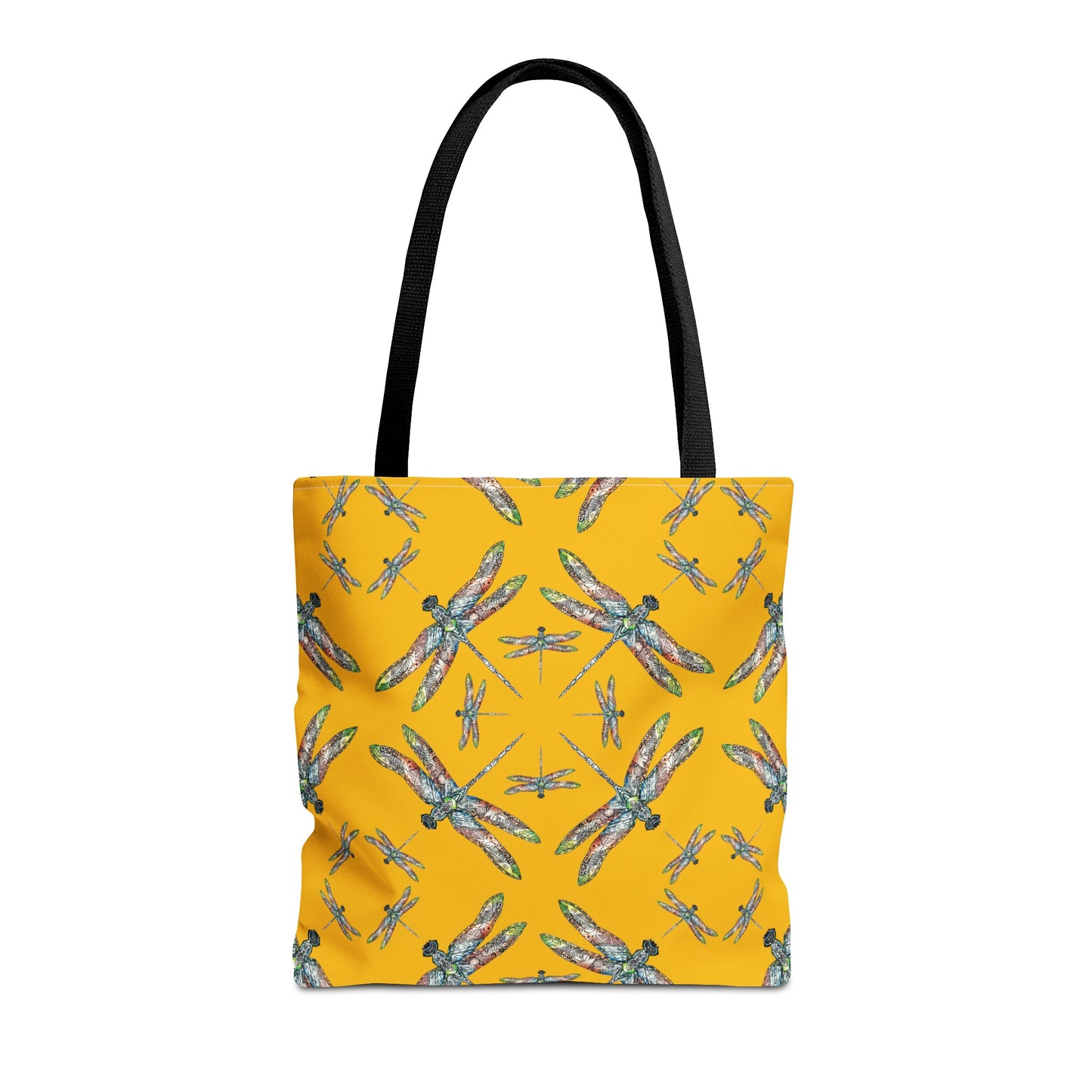Dragonfly Tote Bag, Yellow, Shoulder bag, Powwow tote, Carry all