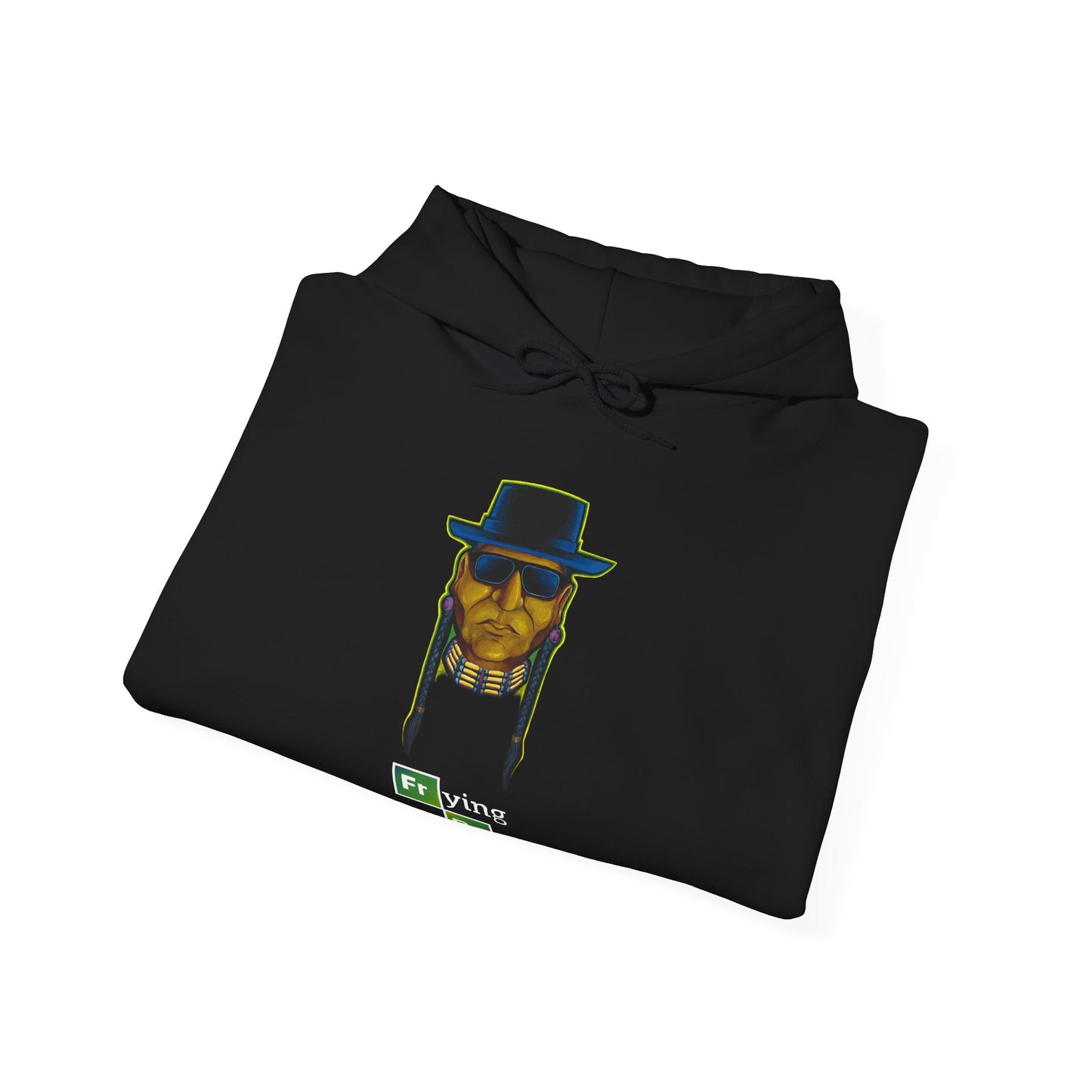 Unisex Heavy Blend™ Hooded Sweatshirt, Walter Red, Frying Bread, Native American, Pop Art, Native Humor