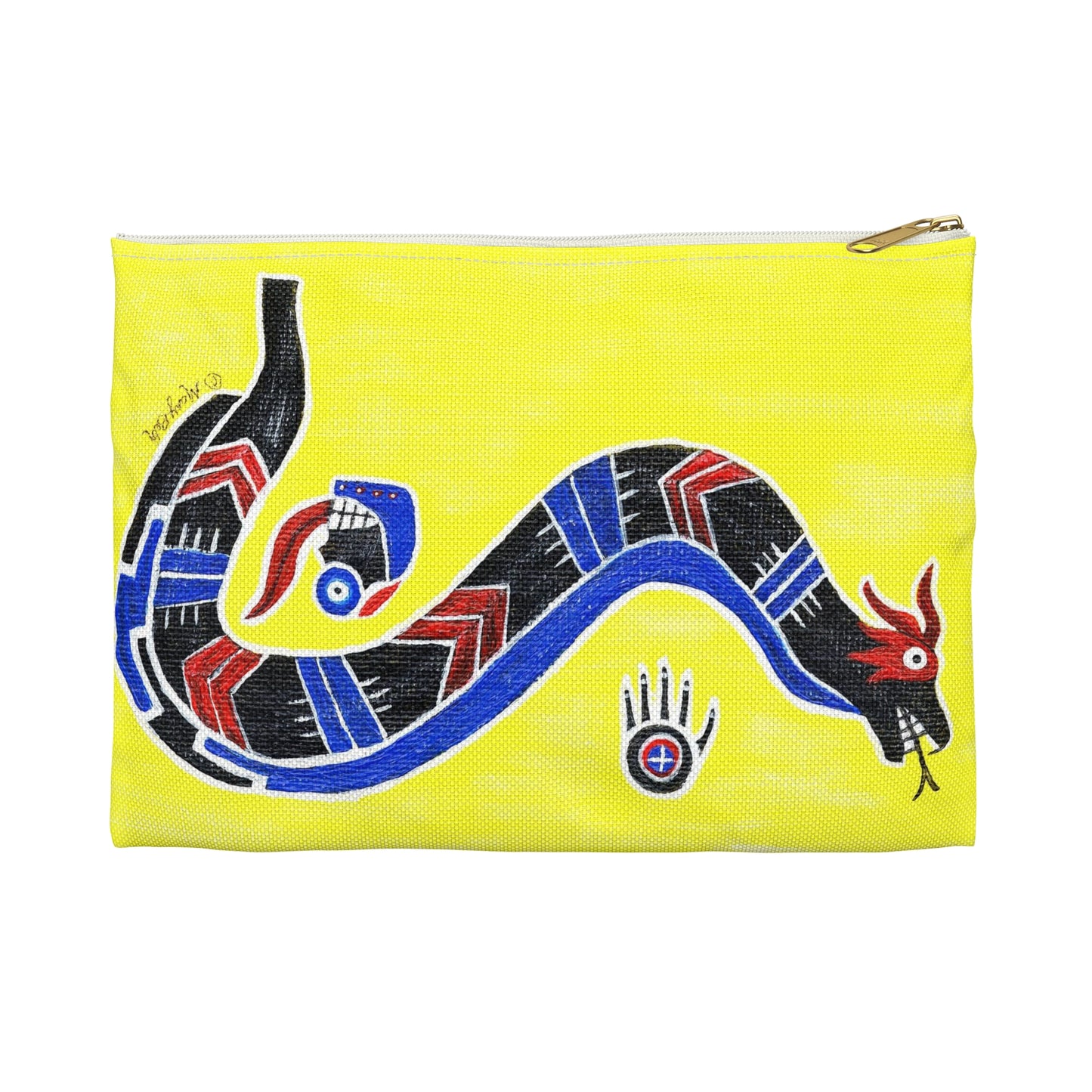 Accessory Pouch, Spiro Serpent, SouthEast Mound Symbol, Ancient Tribal Motif, Native American