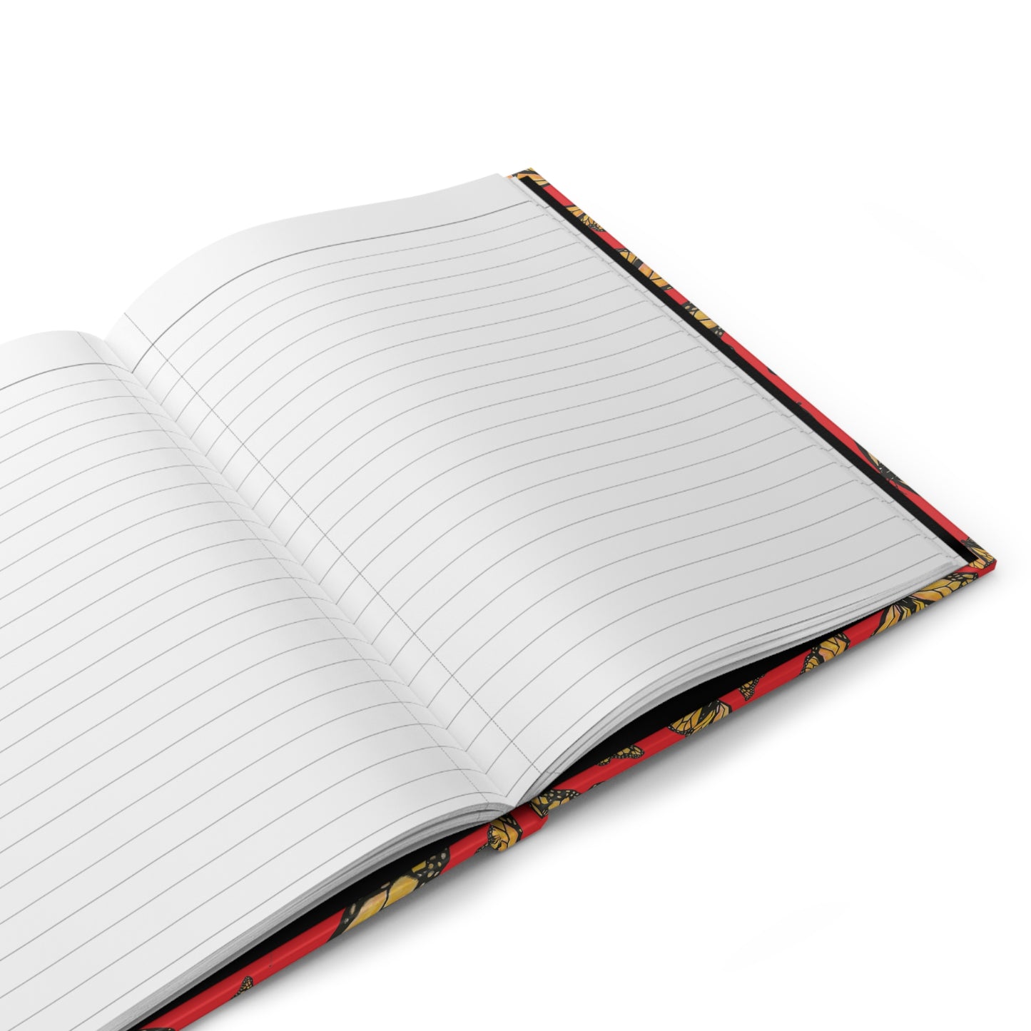 Hardcover Journal, Red, Monarchs, Matte