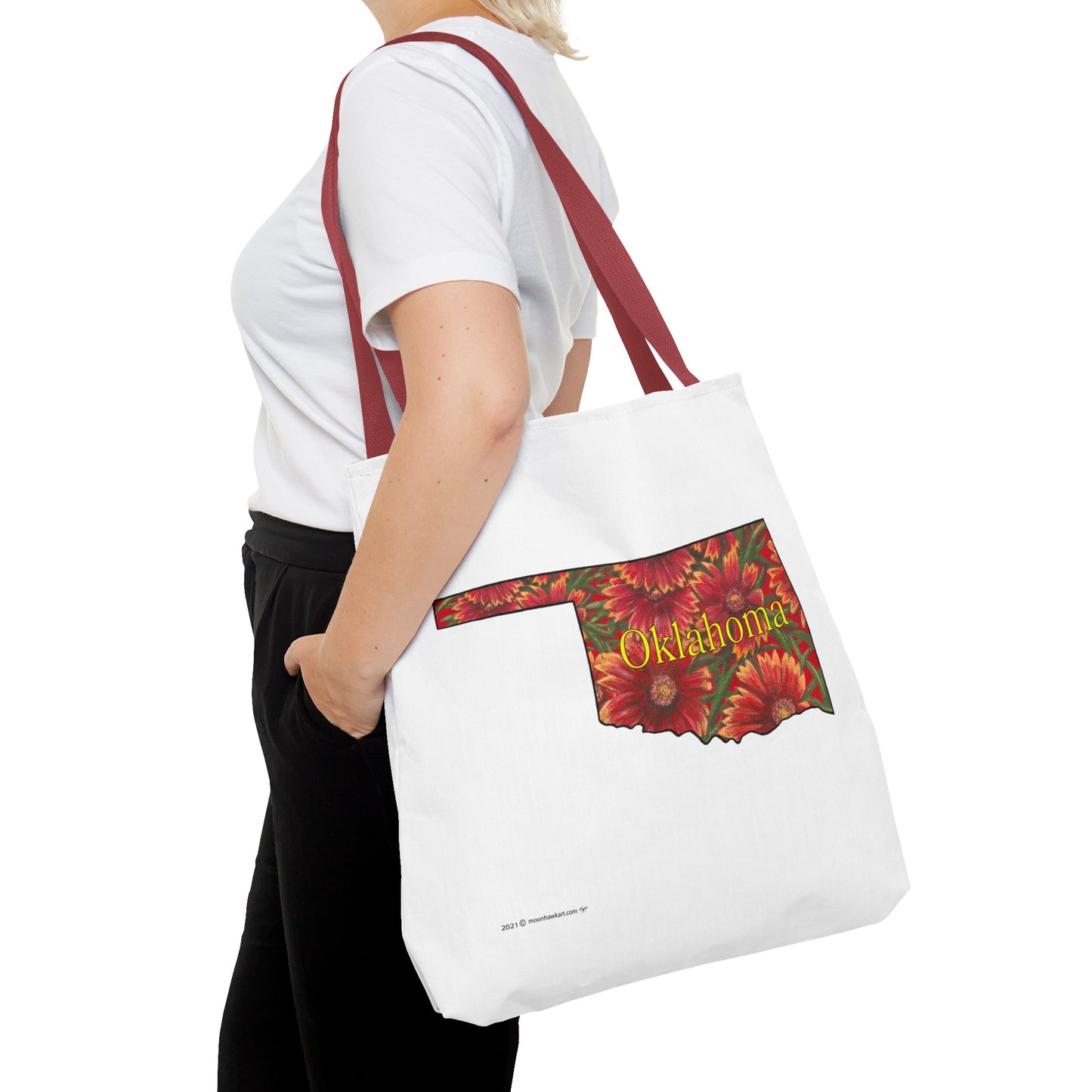 Oklahoma Indian Blanket, Tote Bag, Wildflowers, Book Bag, Oklahoma State Wildflower