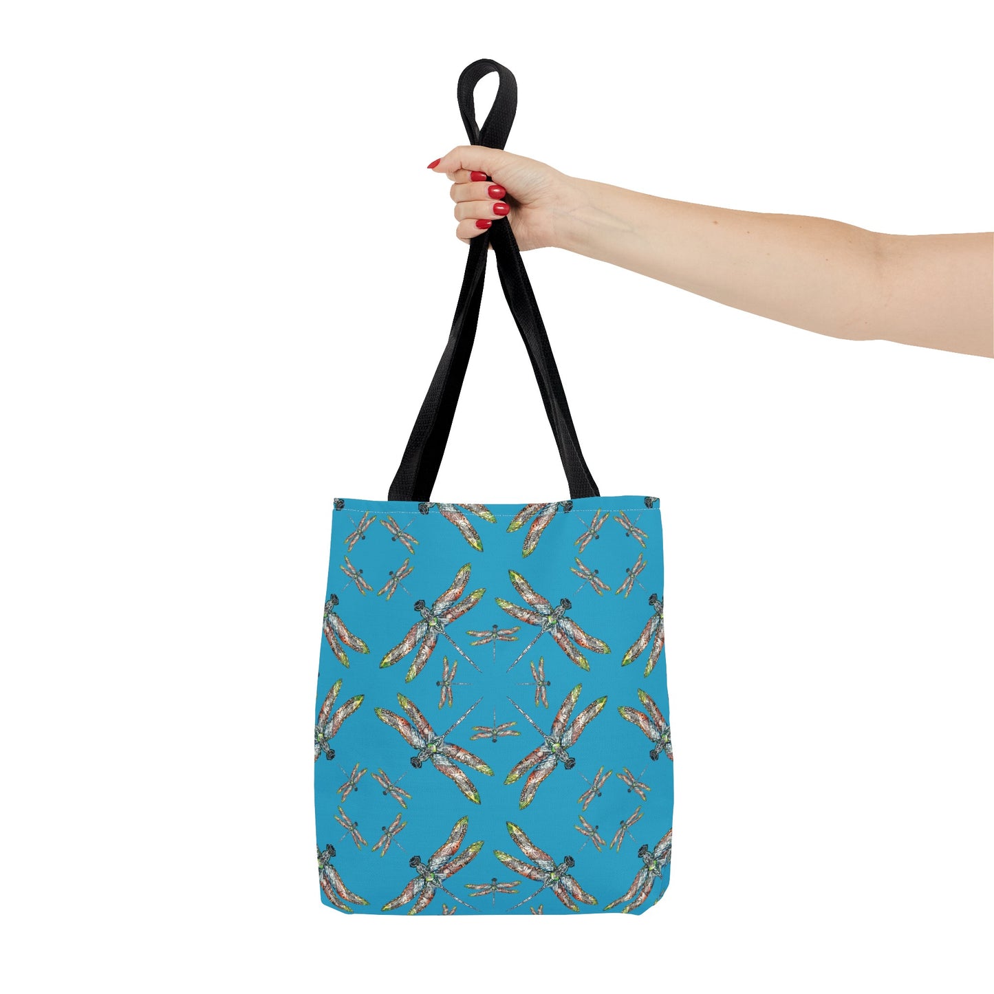 Dragonfly Tote Bag, Turquoise color, Shoulder bag, Powwow tote, Carry all