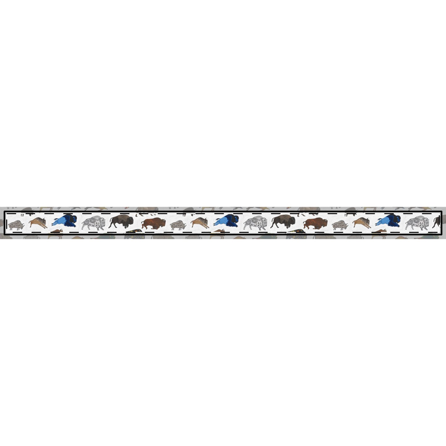 Clip-on Pet Collar, Bison Transition, Buffalo, Native American Design, Dog Collar