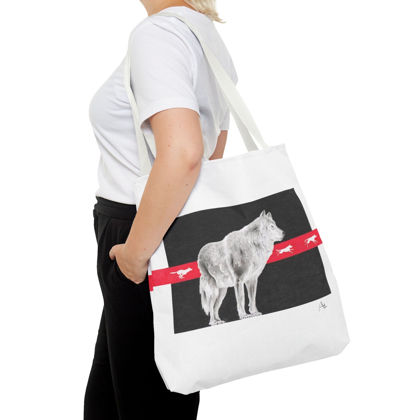 Tote Bag-Native Wolf Design-With Those Who Came Before- Tribal Art- Native American